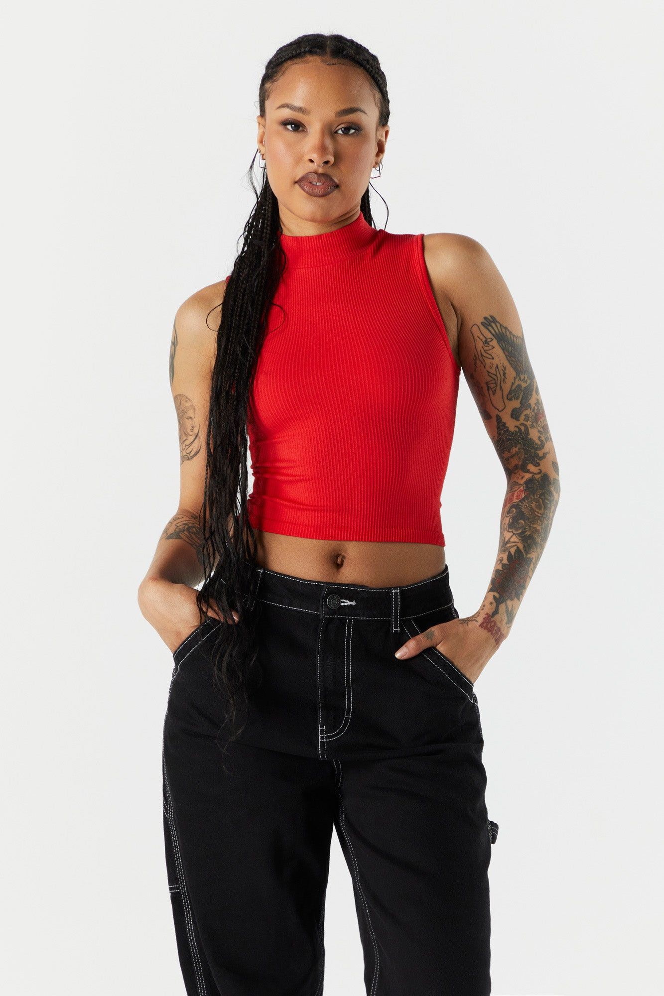 Débardeur côtelé à col montant sold by Urban Planet product image thumbnail 13