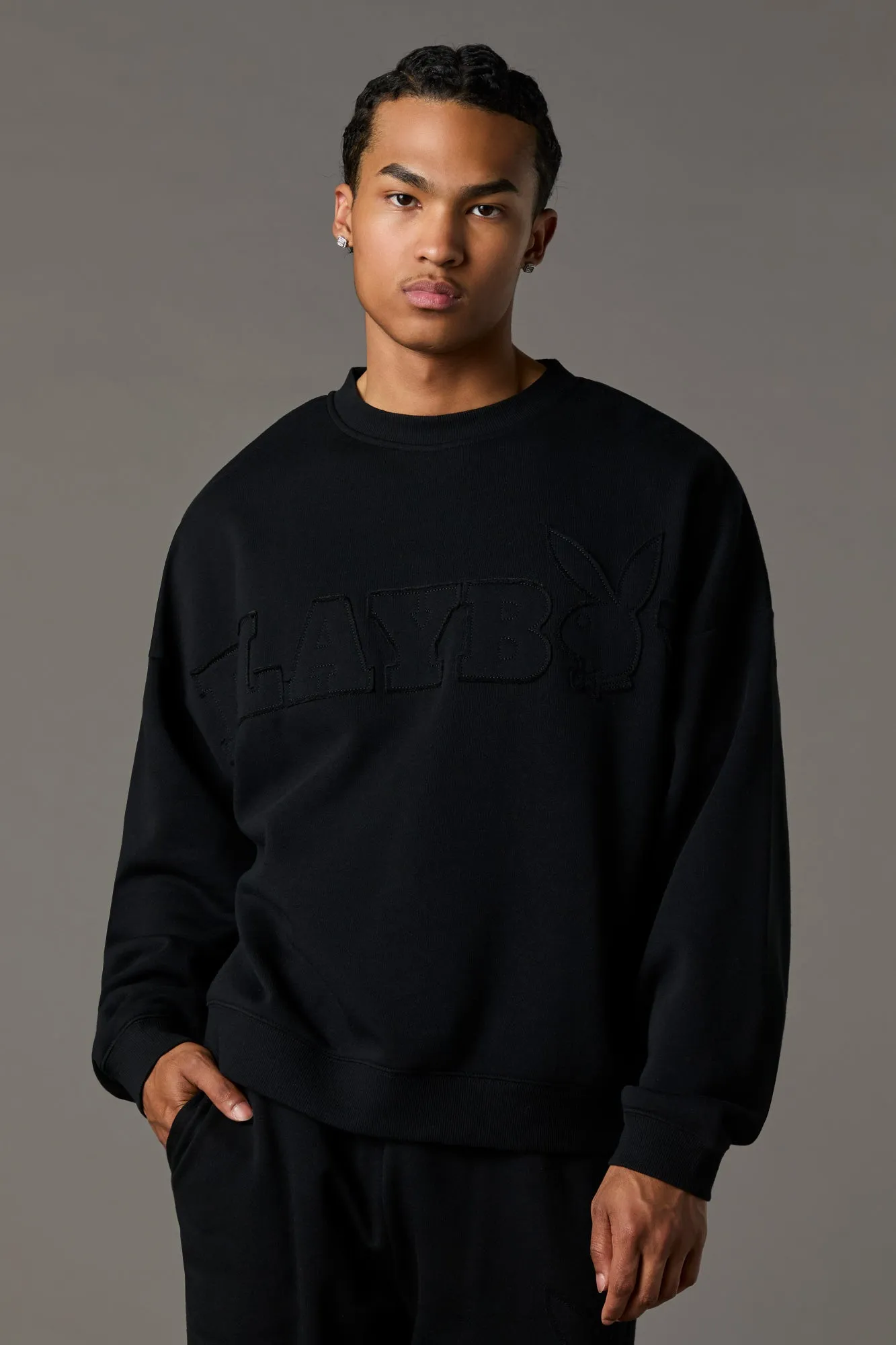 Playboy Patched Fleece Sweatshirt sold by Urban Planet product image thumbnail 4
