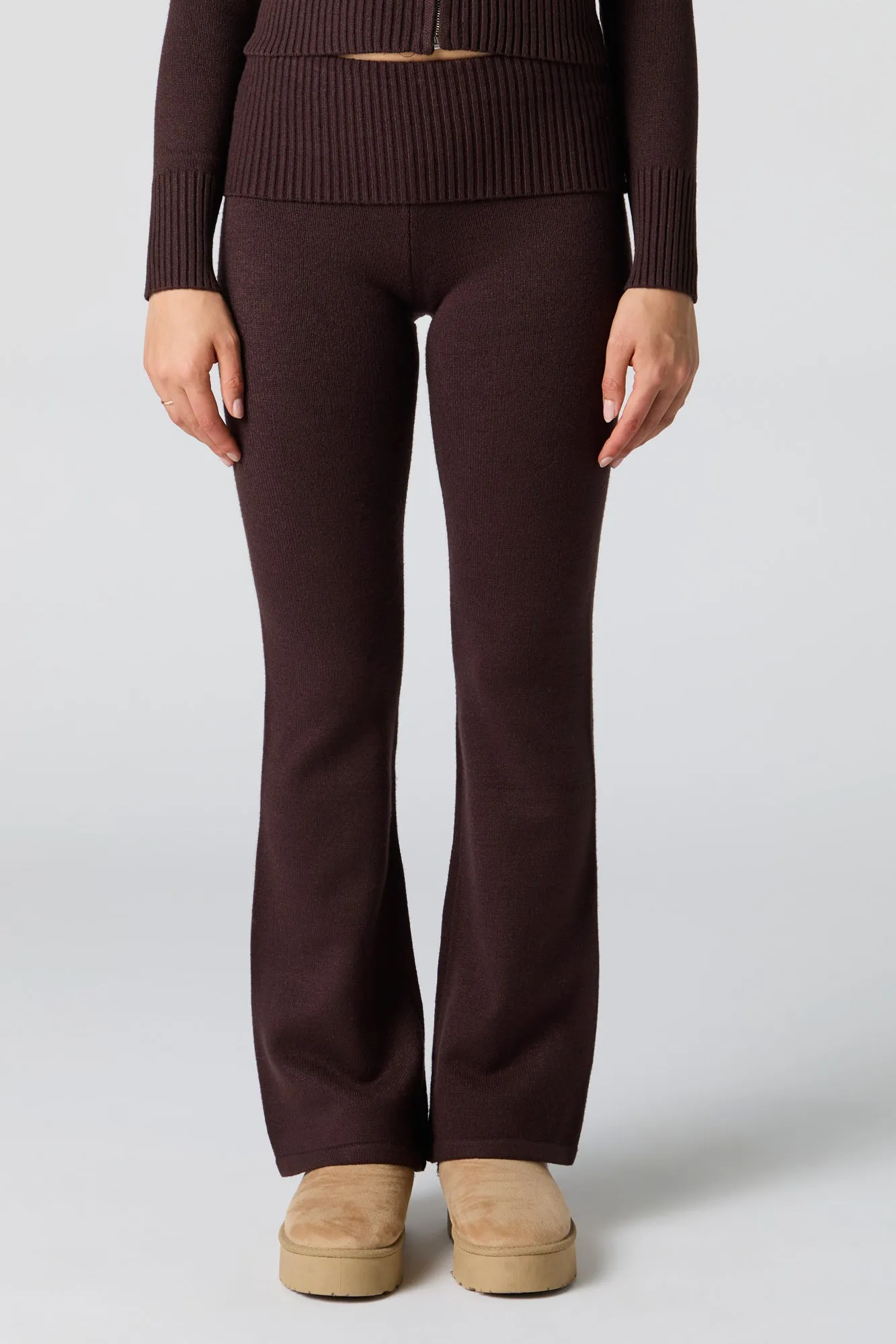 Knit Foldover Flare Pant sold by Urban Planet product image thumbnail 2