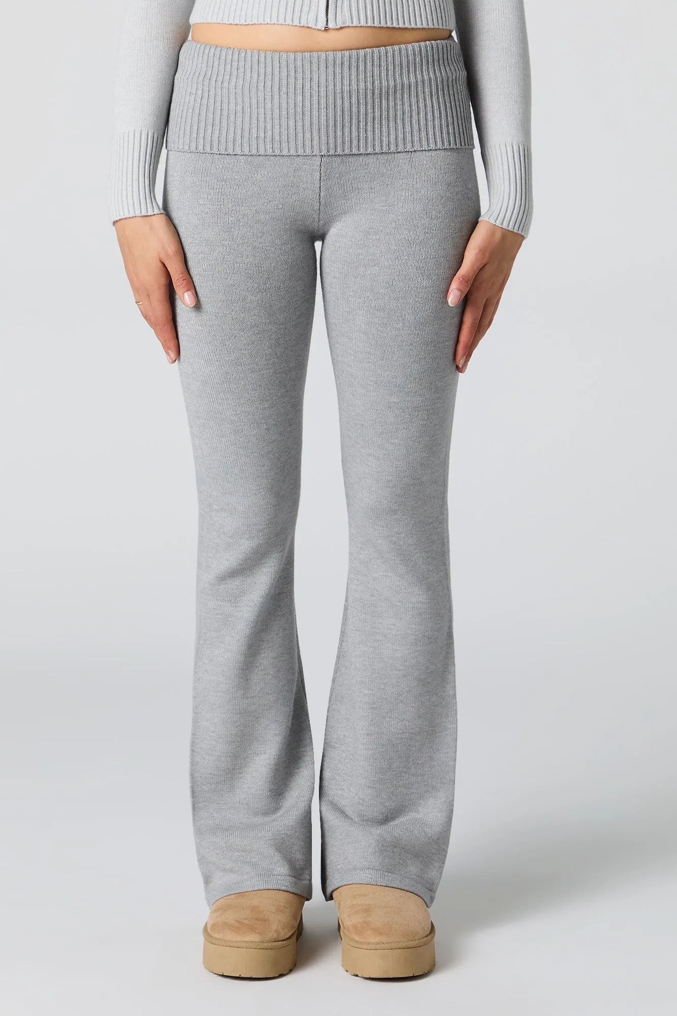 Knit Foldover Flare Pant sold by Urban Planet product image thumbnail 5