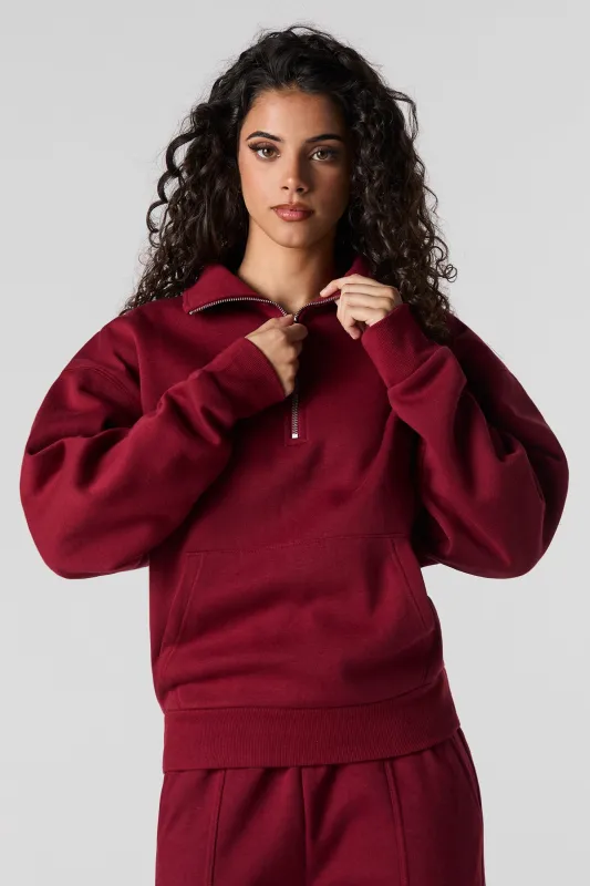 Fleece Quarter Zip Sweatshirt sold by Urban Planet