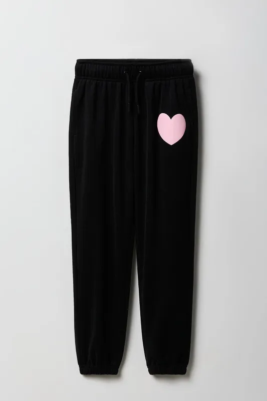 Girls Oversized Puff Print Fleece Jogger sold by Urban Planet