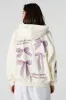 Oversized Bow Graphic Zip-Up Hoodie sold by Urban Planet