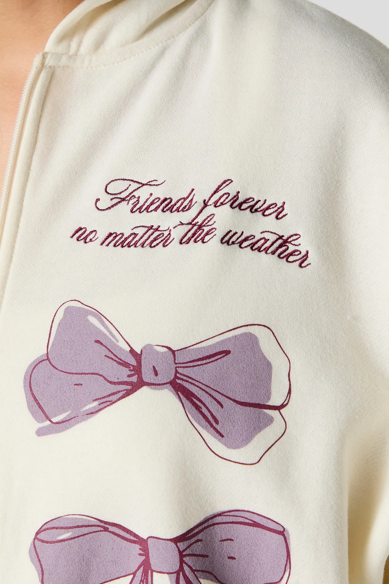 Haut surdimensionné à capuchon avec imprimé Boucle et fermeture à glissière sold by Urban Planet product image thumbnail 4