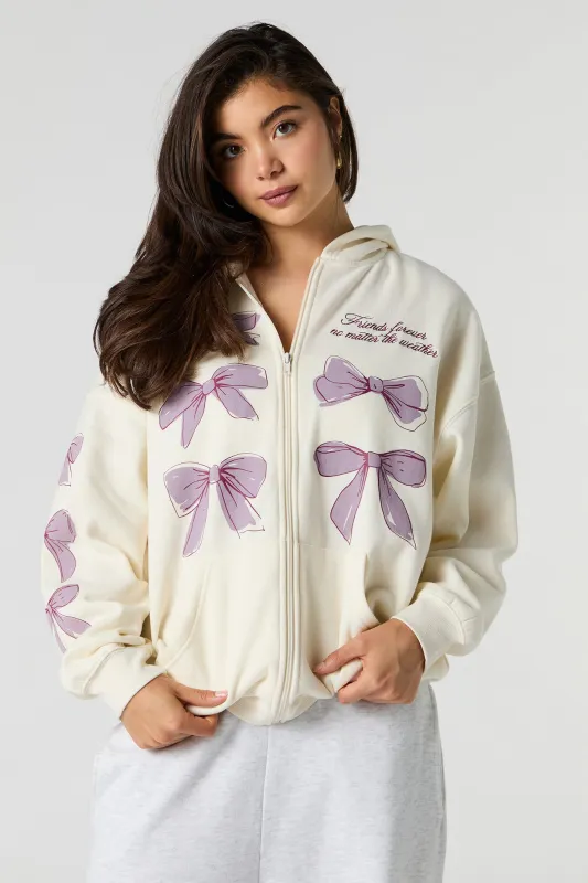 Haut surdimensionné à capuchon avec imprimé Boucle et fermeture à glissière sold by Urban Planet