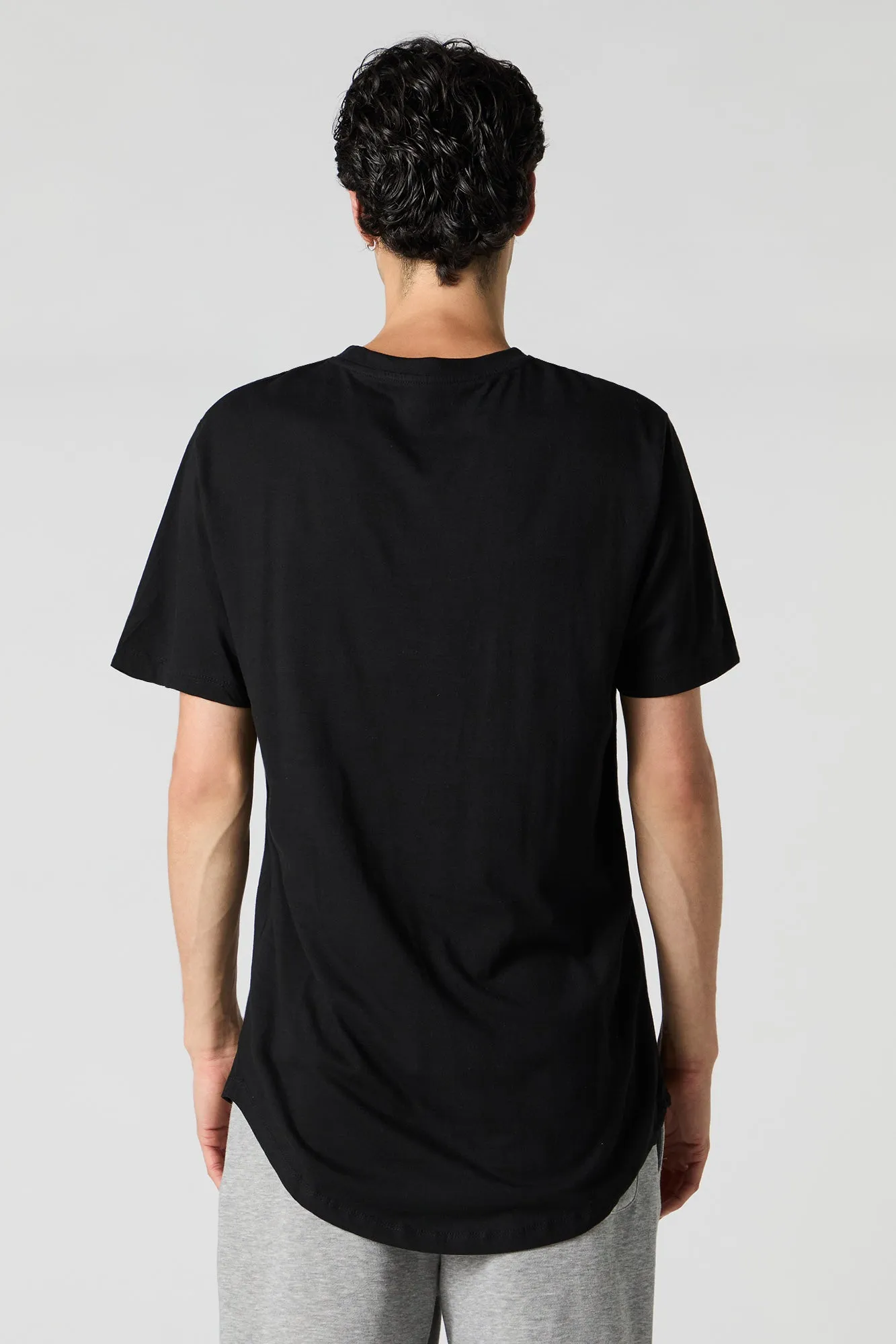 T-shirt imprimé avec ourlet arrondi sold by Urban Planet product image thumbnail 3