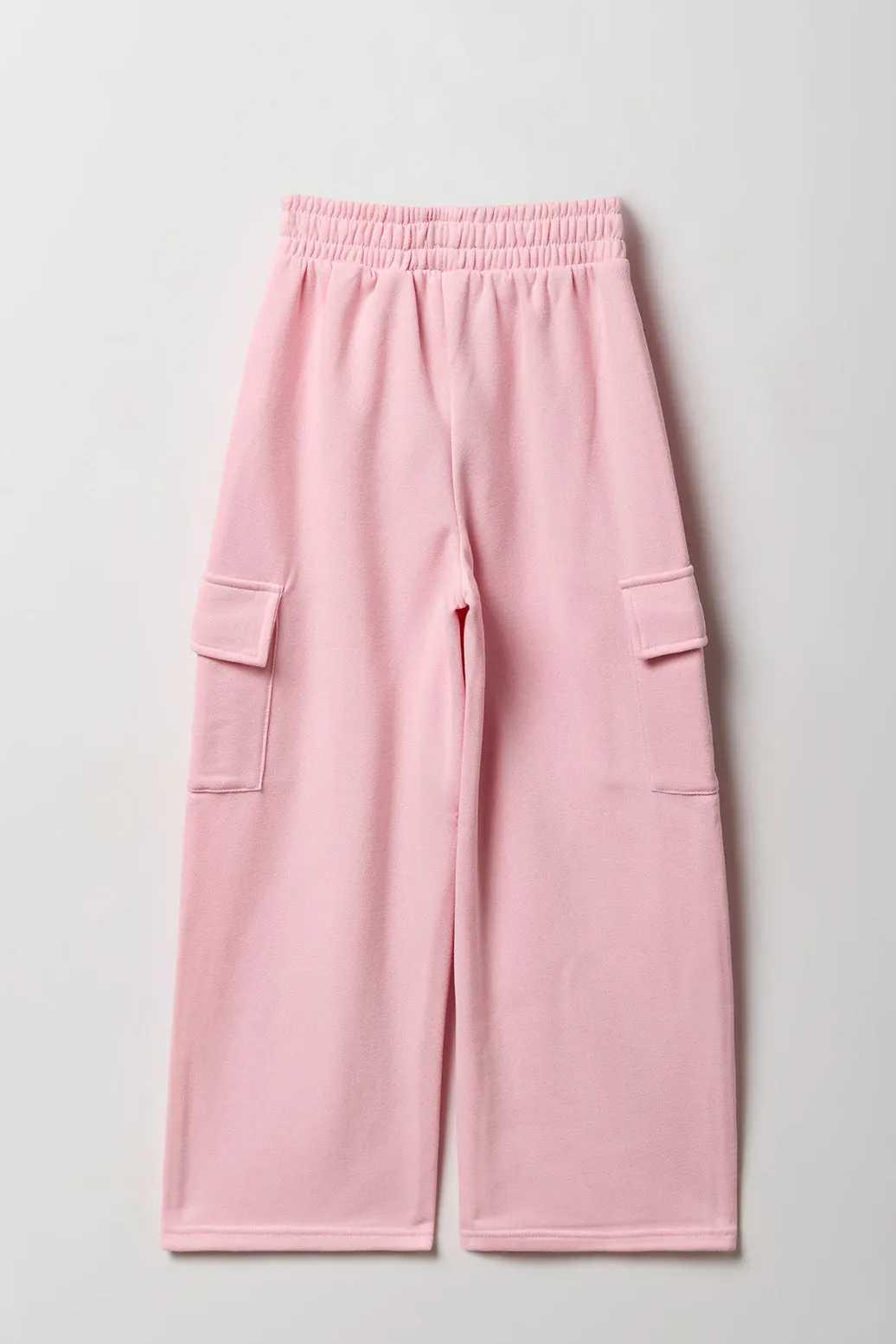 Pantalon d'entraînement cargo à jambe large en molleton pour fille sold by Urban Planet product image thumbnail 2