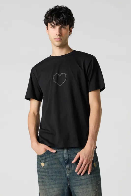 T-shirt à imprimé Love Hurts sold by Urban Planet
