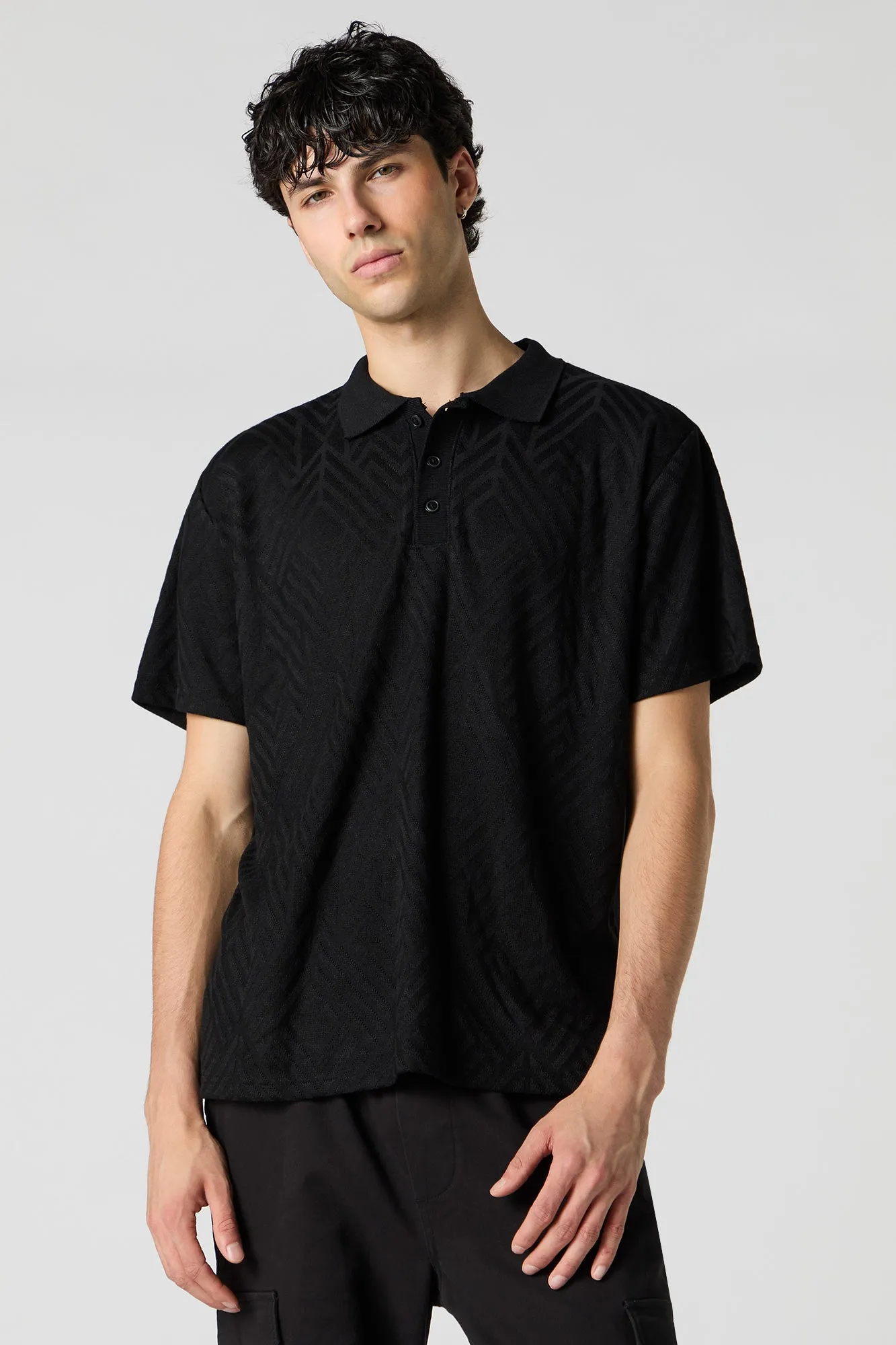 Polo en tricot avec motif géométrique sold by Urban Planet product image thumbnail 2