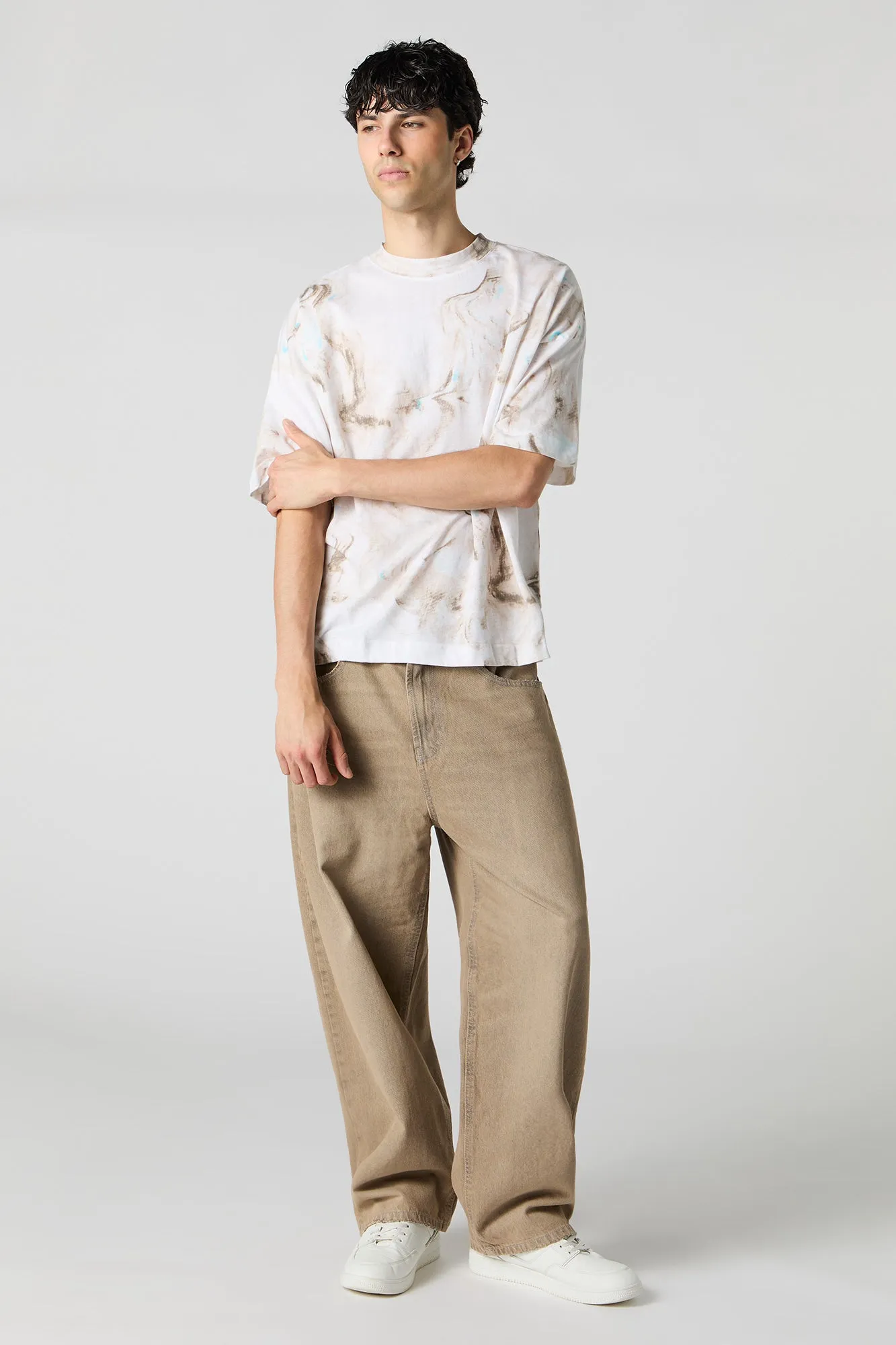 T-shirt carré marbré sold by Urban Planet product image thumbnail 3