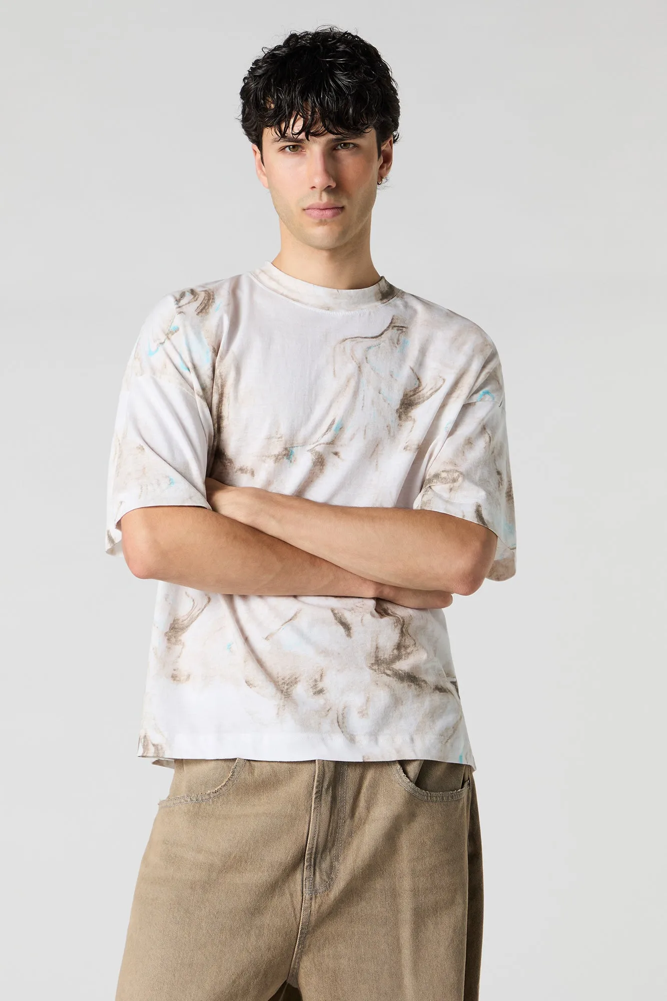 T-shirt carré marbré sold by Urban Planet