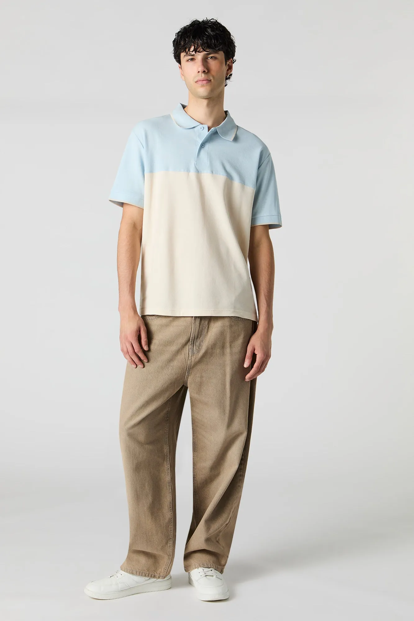 Colourblock Polo T-Shirt sold by Urban Planet product image thumbnail 3
