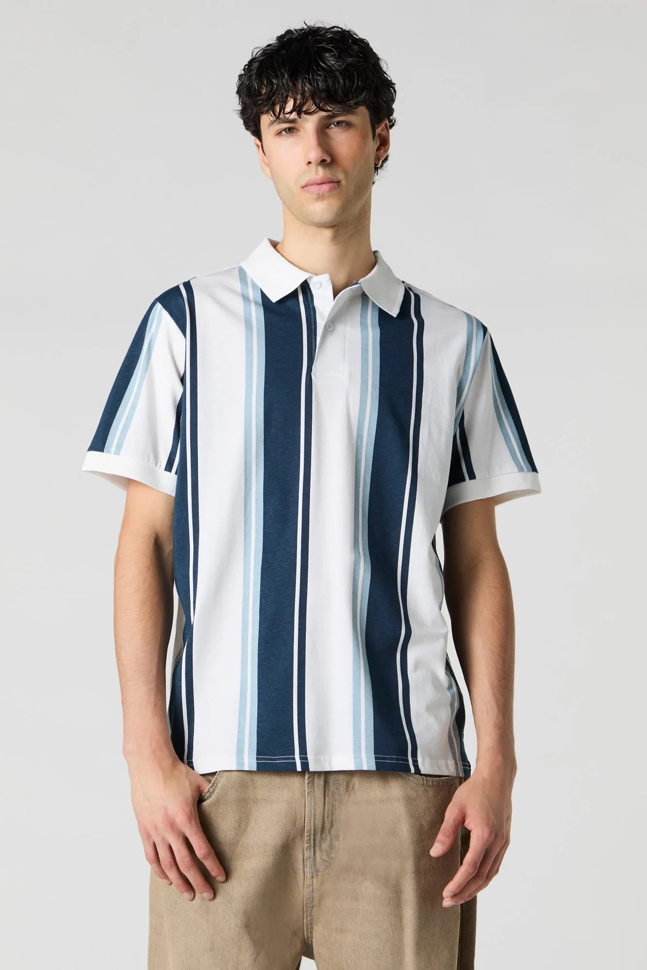 Striped Polo T-Shirt sold by Urban Planet