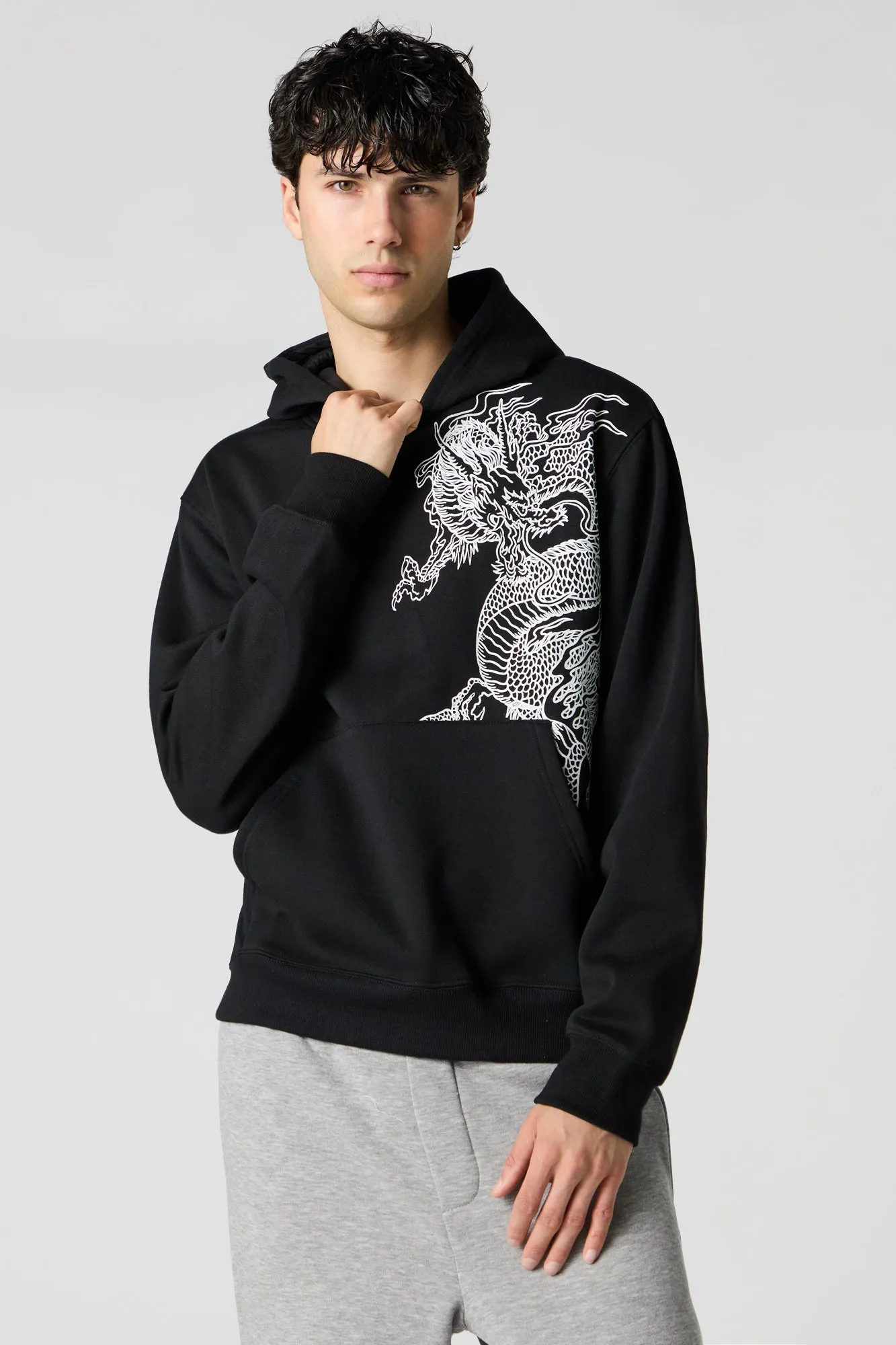 Dragon Graphic Fleece Hoodie sold by Urban Planet product image thumbnail 2
