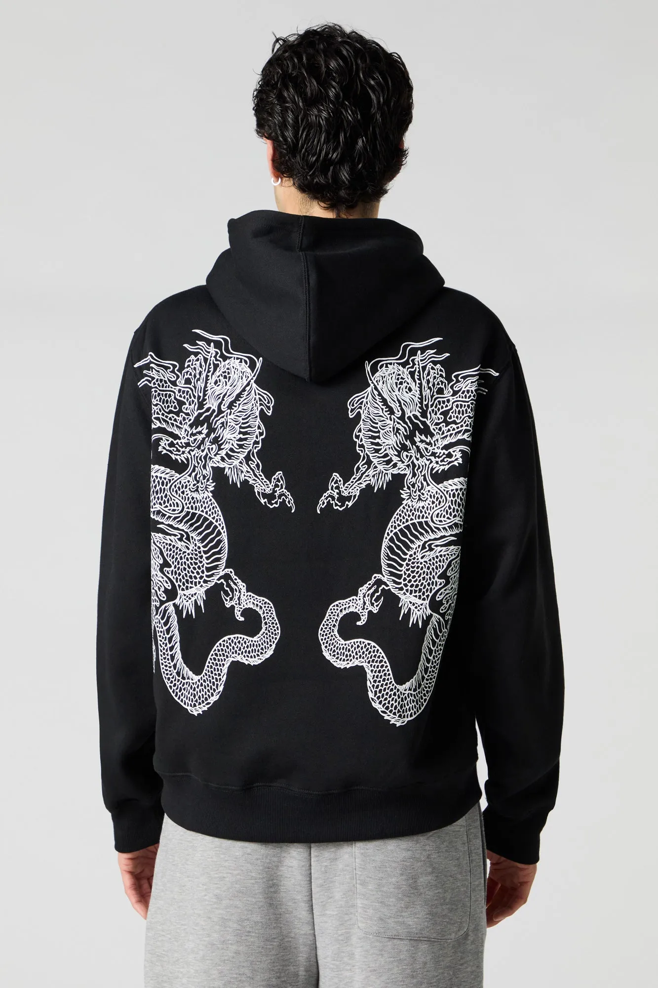 Dragon Graphic Fleece Hoodie sold by Urban Planet