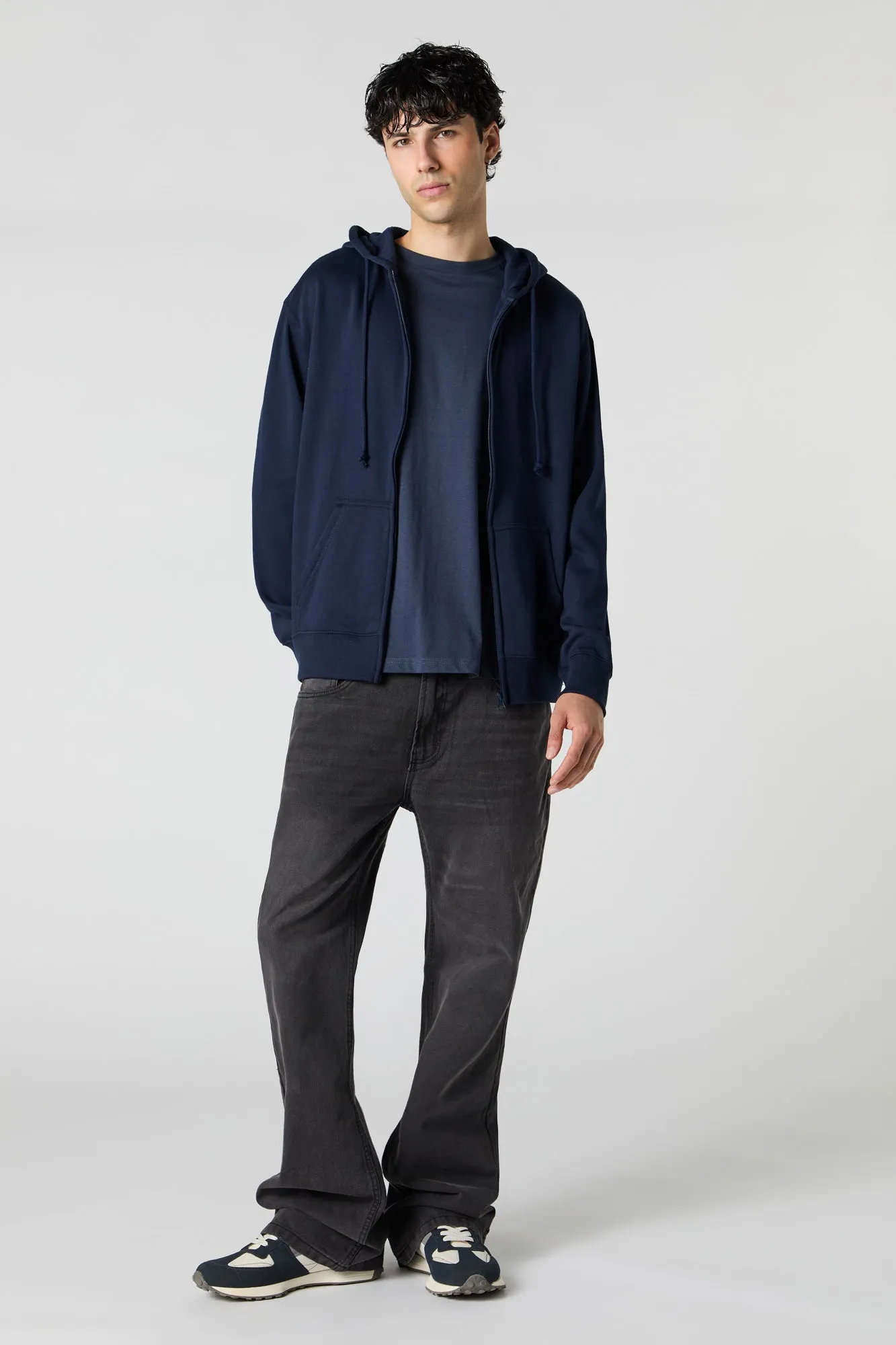 Fleece Zip-Up Hoodie sold by Urban Planet product image thumbnail 3