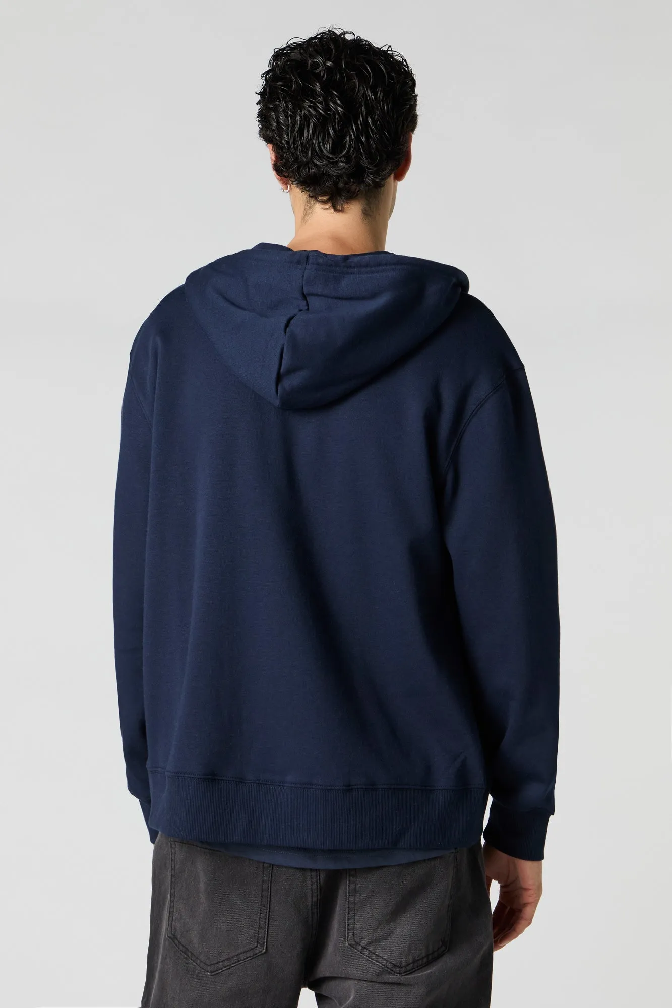 Fleece Zip-Up Hoodie sold by Urban Planet product image thumbnail 2