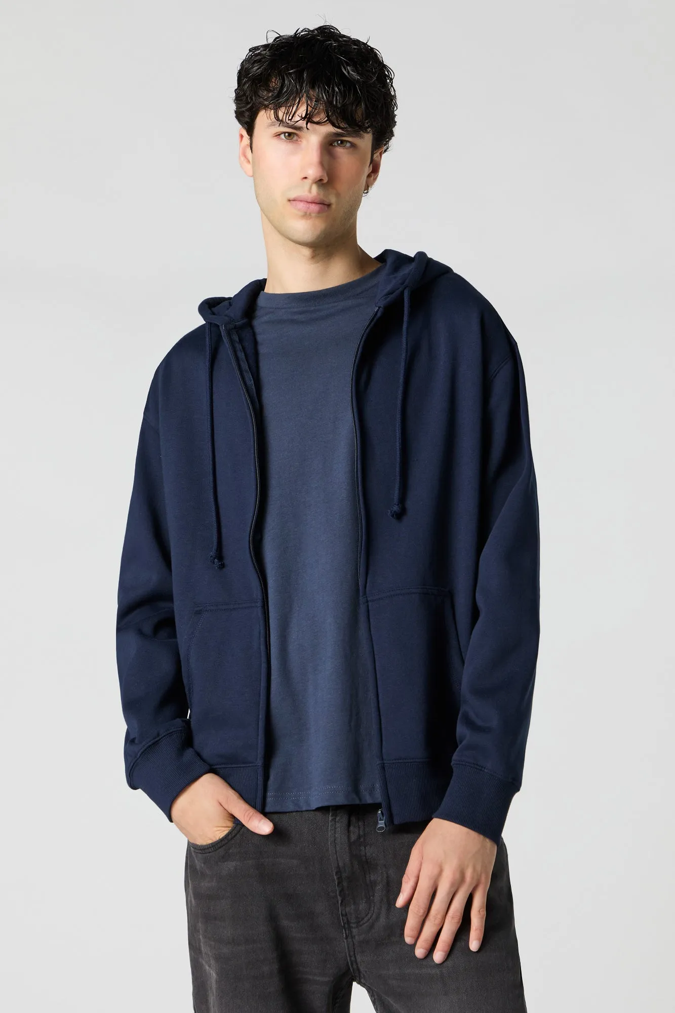 Fleece Zip-Up Hoodie sold by Urban Planet