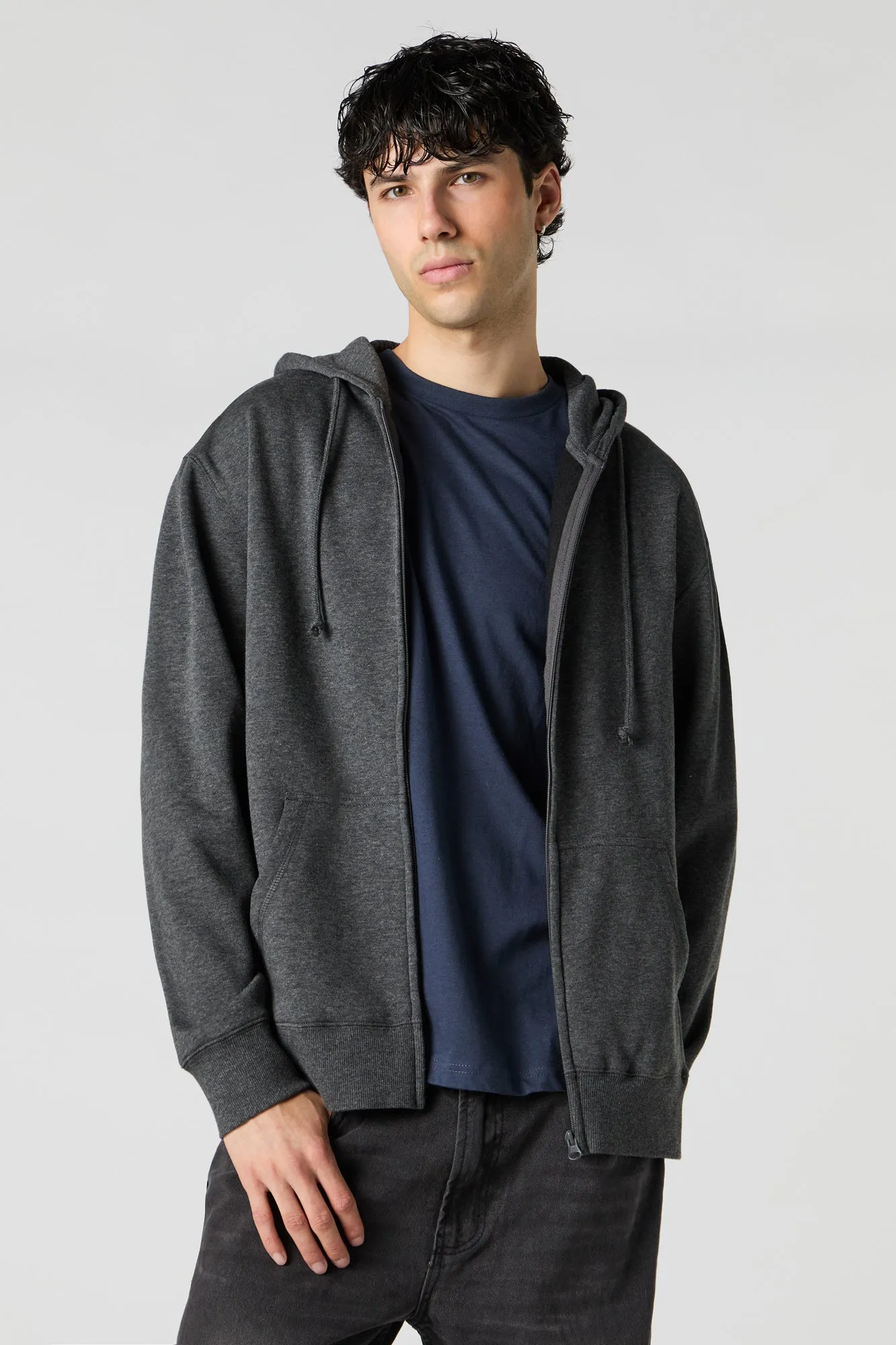 Haut à capuchon en molleton avec fermeture à glissière sold by Urban Planet product image thumbnail 5