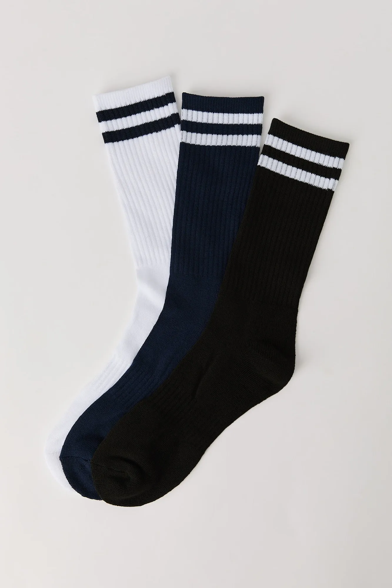 Striped Crew Socks (3 Pack) sold by Urban Planet