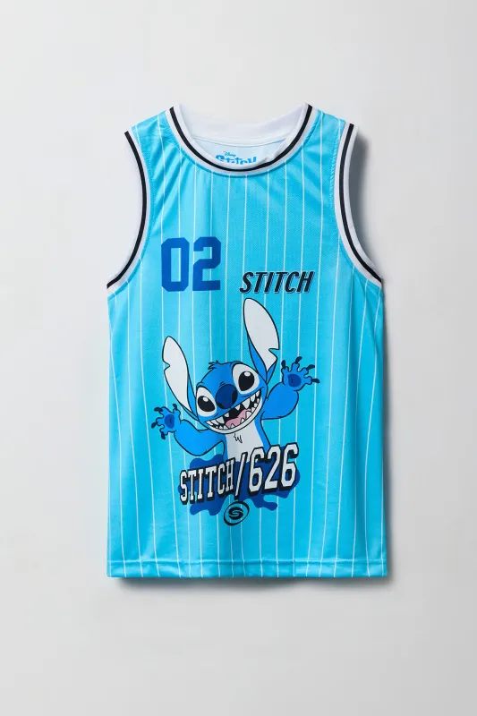 Boys Lilo & Stitch Graphic Active Striped Jersey sold by Urban Planet