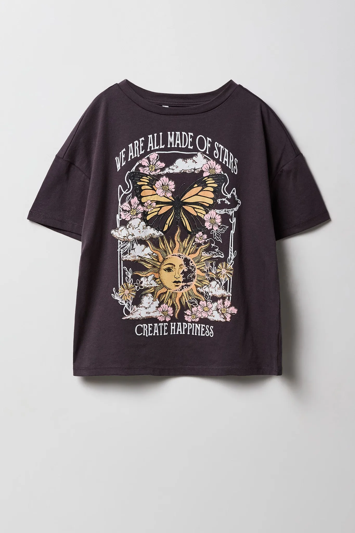 Girls Oversized Cosmic Graphic T-Shirt sold by Urban Planet product image thumbnail 5