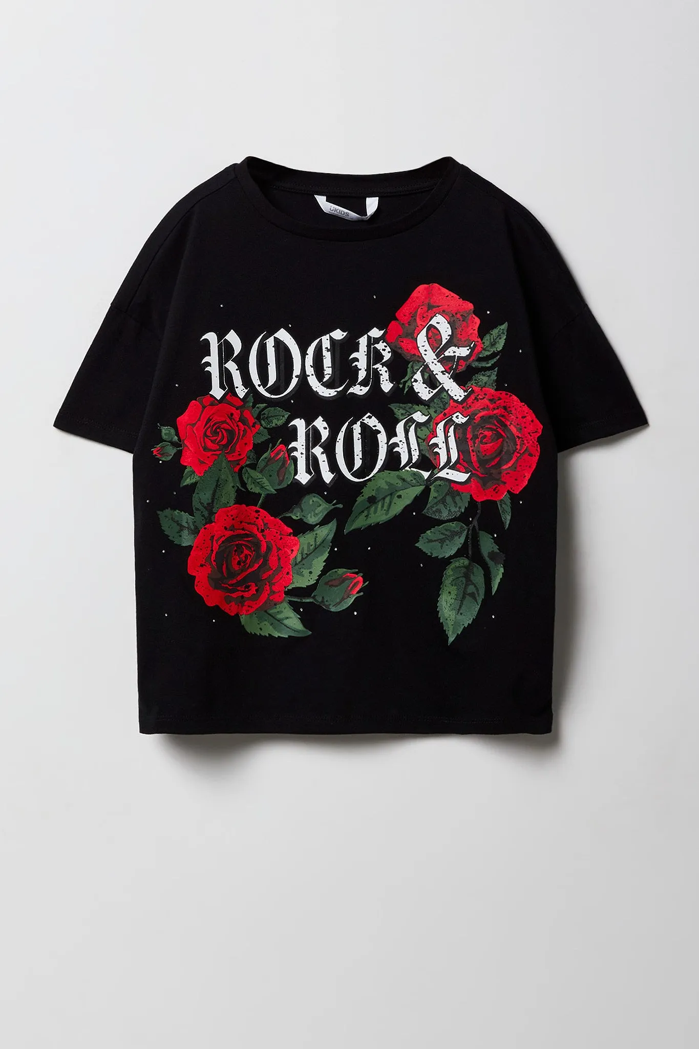 Girls Graphic Rhinestone Oversized T-Shirt sold by Urban Planet product image thumbnail 3