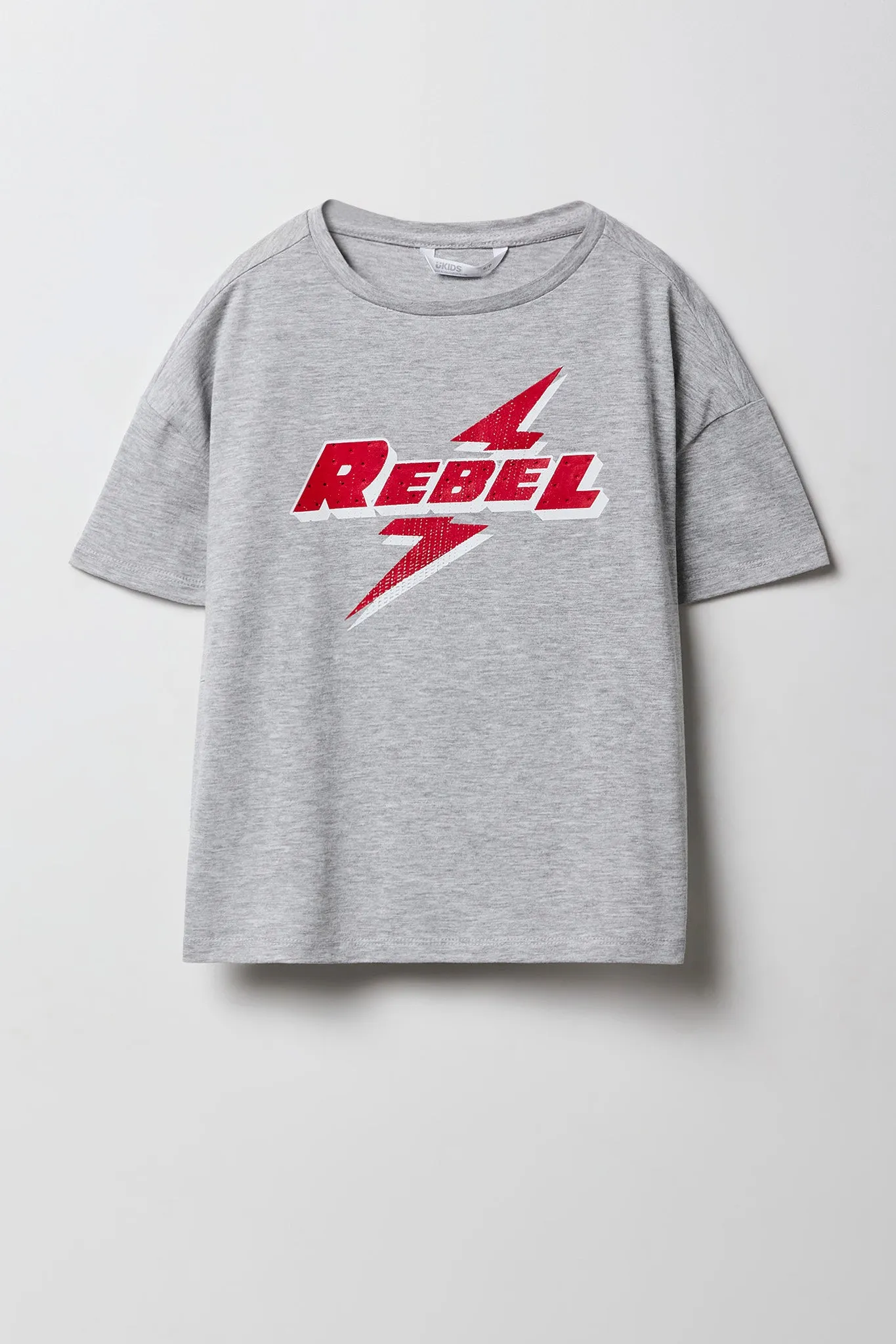 Girls Graphic Rhinestone Oversized T-Shirt sold by Urban Planet