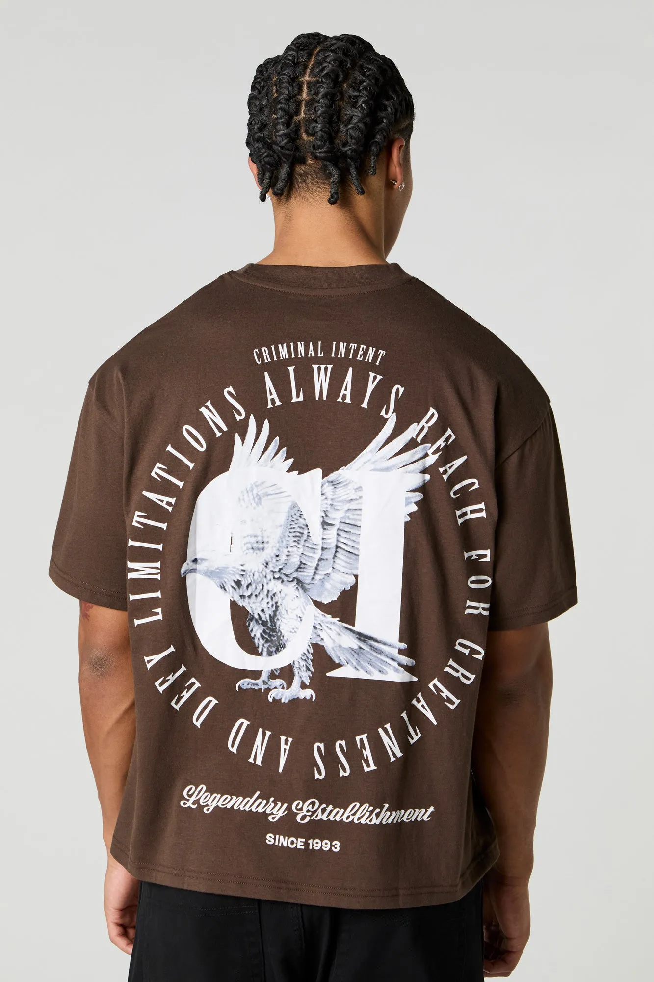 T-shirt ample à imprimé Criminal Intent sold by Urban Planet product image thumbnail 2