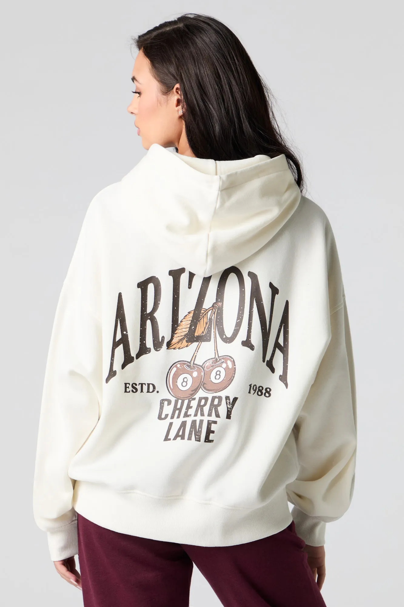 Arizona HD Print Boxy Fleece Hoodie sold by Urban Planet
