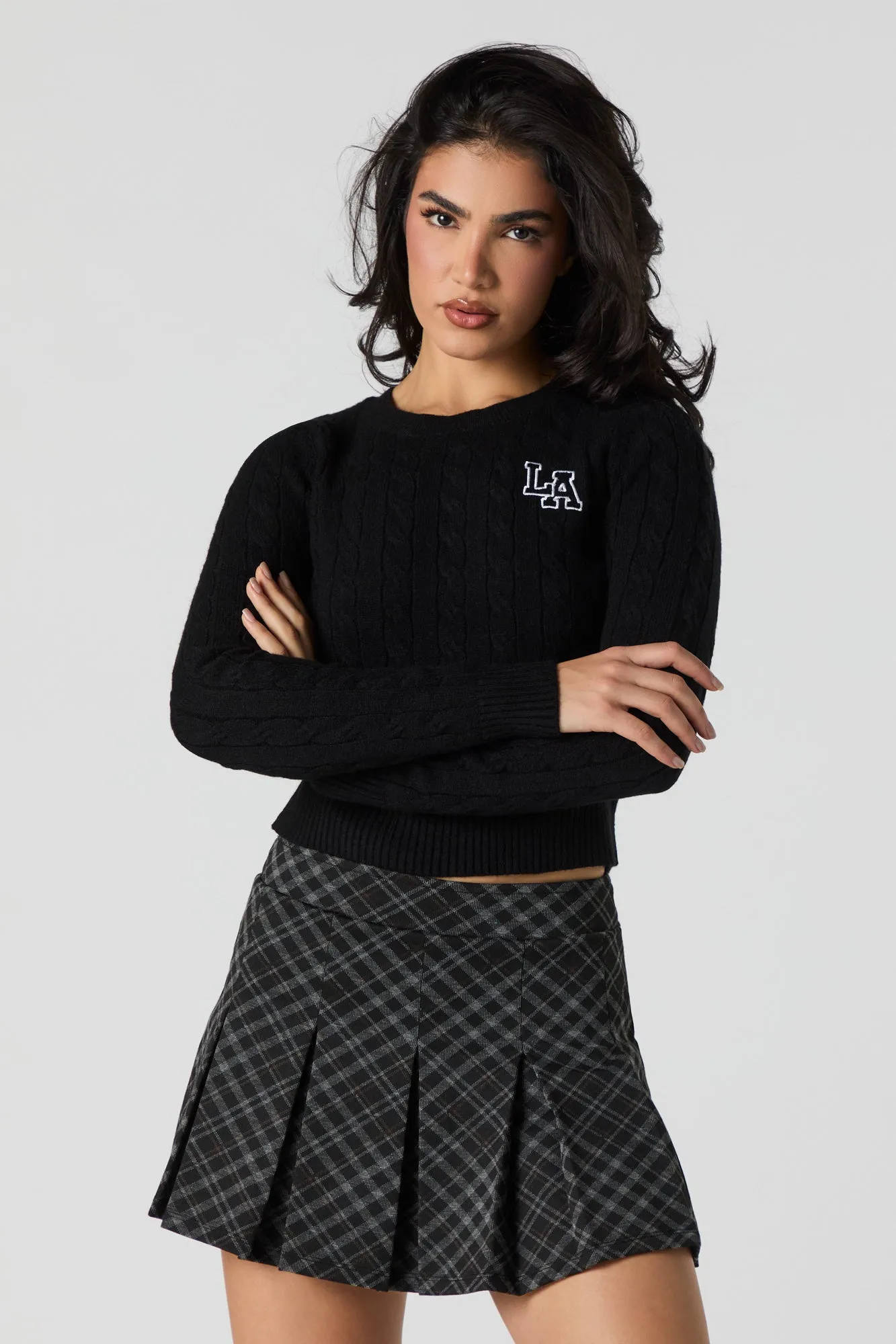 Plaid Pleated Mini Skort sold by Urban Planet