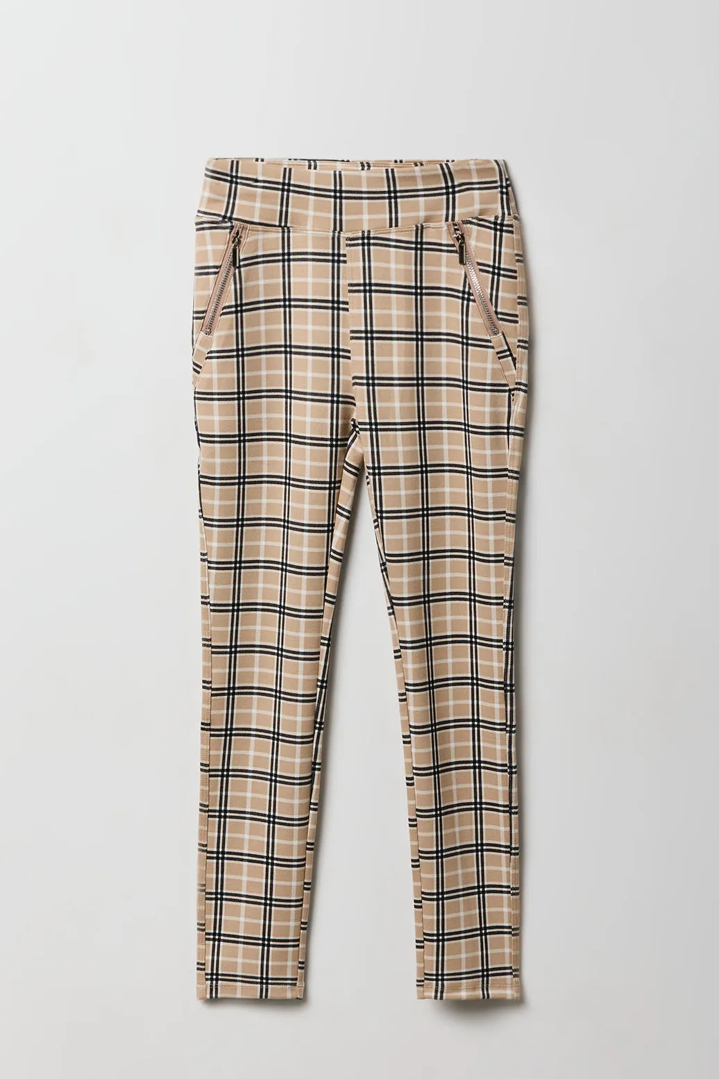 Girls Plaid Zipper Pocket Legging sold by Urban Planet product image thumbnail 5