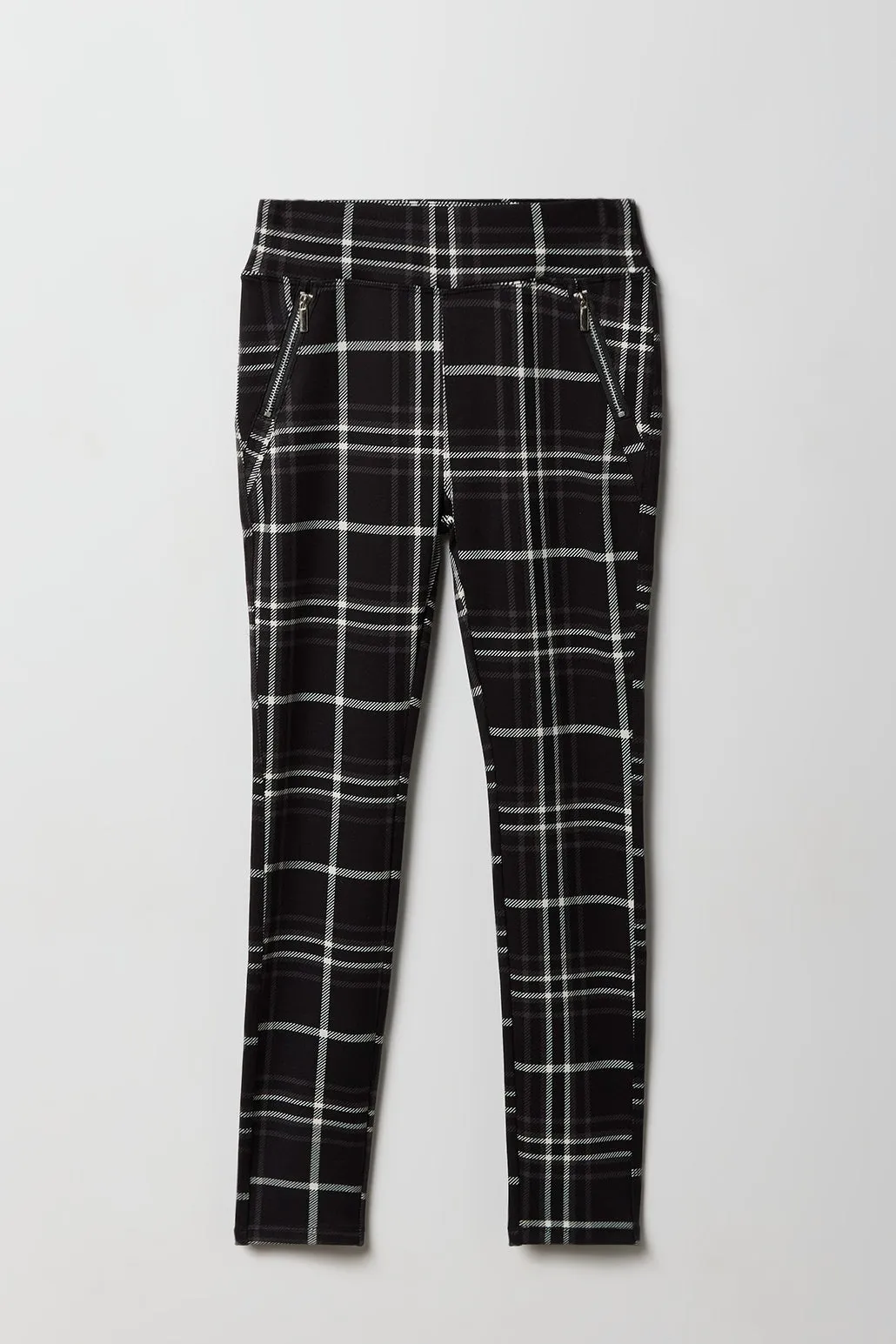 Girls Plaid Zipper Pocket Legging sold by Urban Planet product image thumbnail 3
