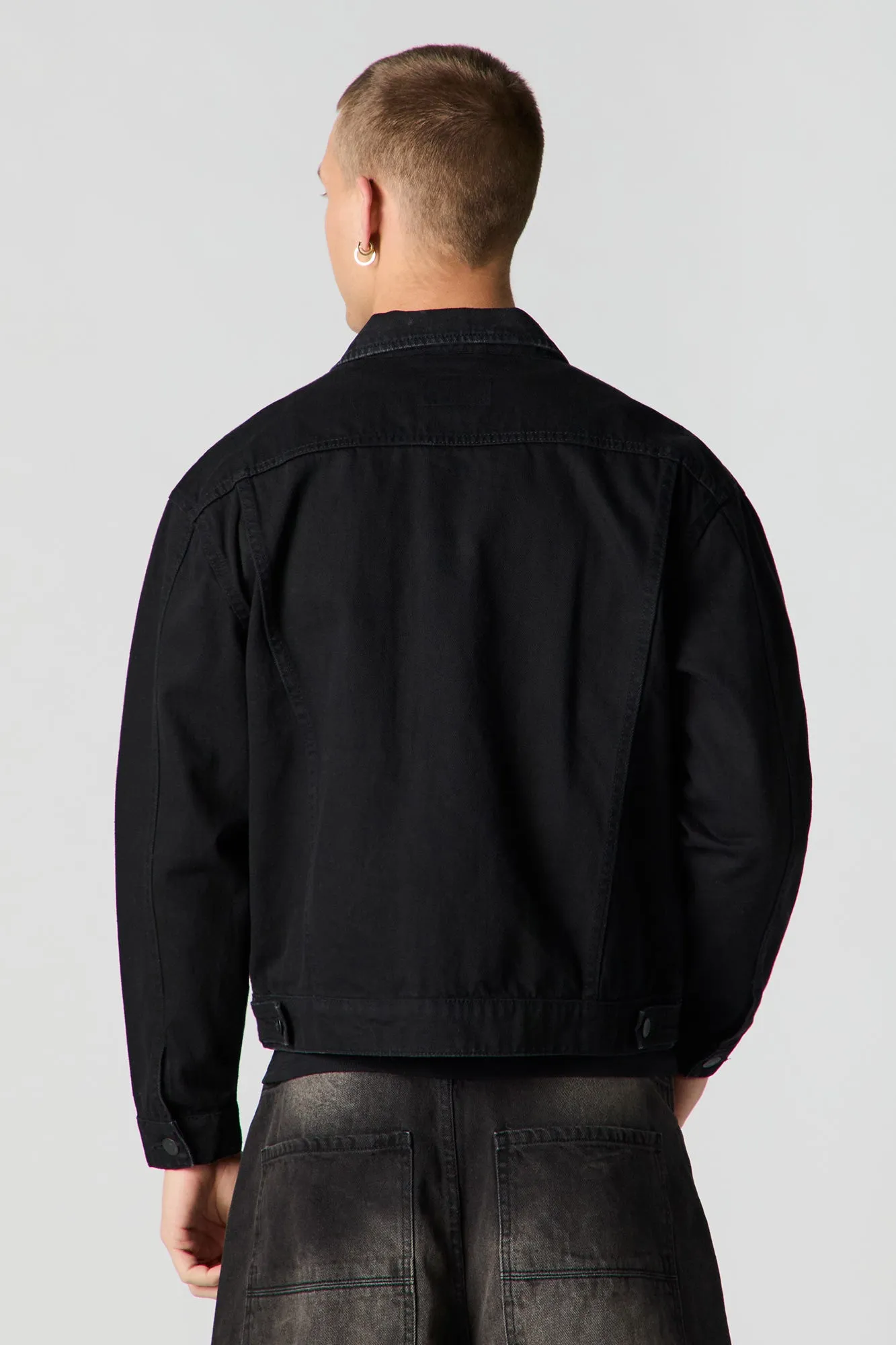 Embroidered Denim Trucker Jacket sold by Urban Planet product image thumbnail 2