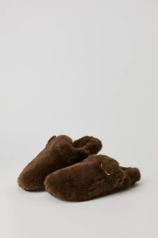 Faux Fur Clog Sandal sold by Urban Planet