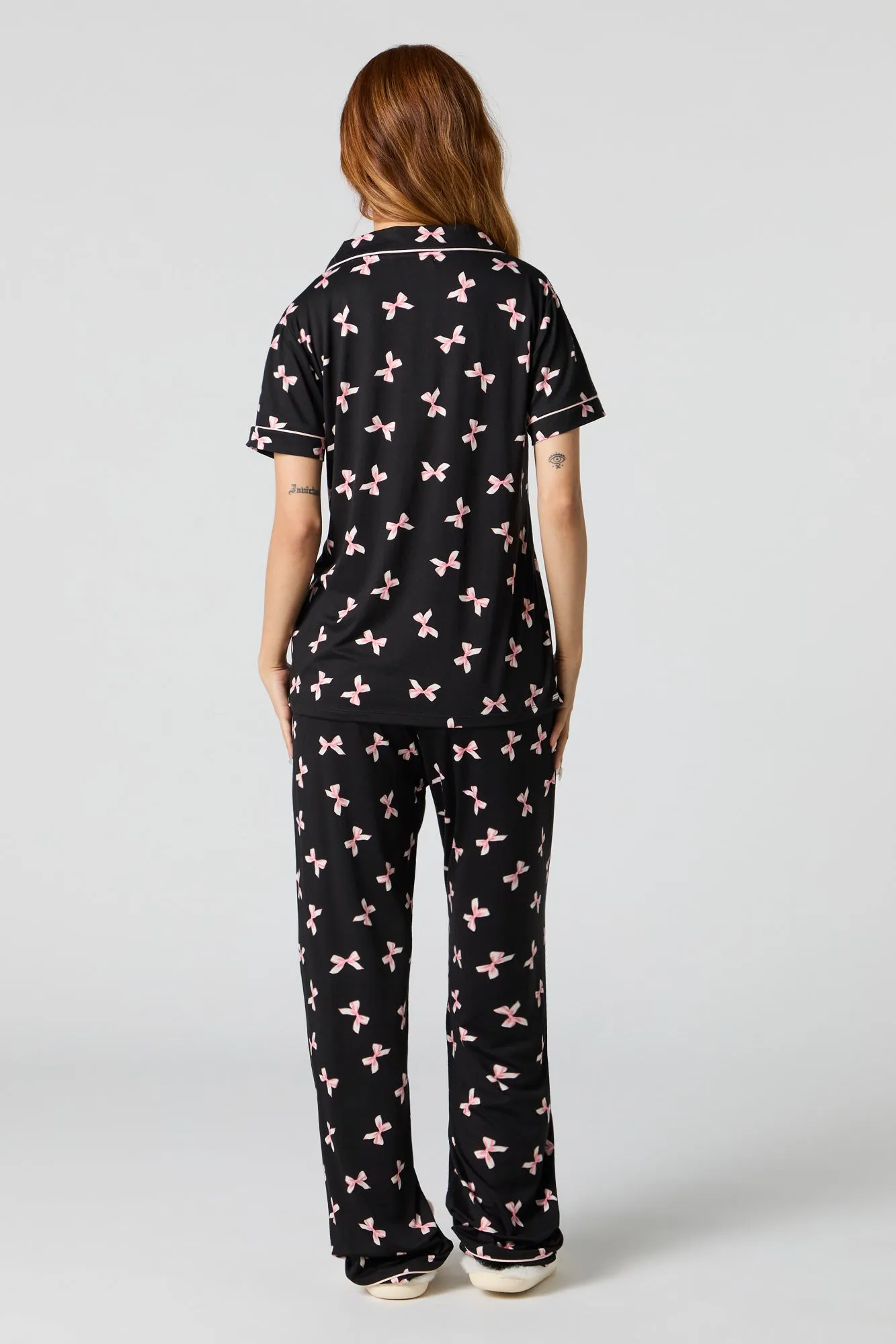 Ensemble-pyjama 2 pièces t-shirt boutonné et pantalon sold by Urban Planet product image thumbnail 5