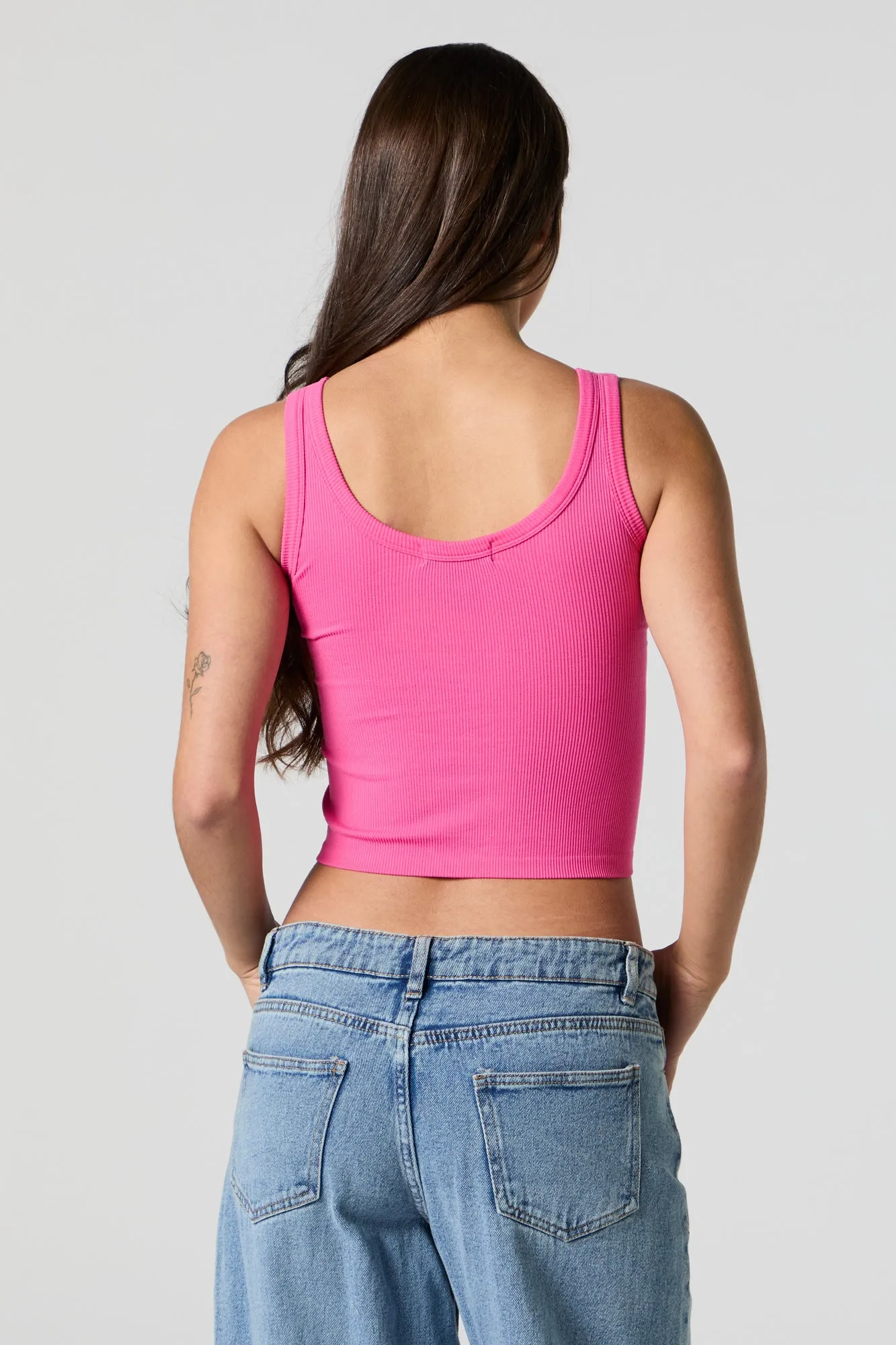 Débardeur côtelé sans couture à encolure en V sold by Urban Planet product image thumbnail 2