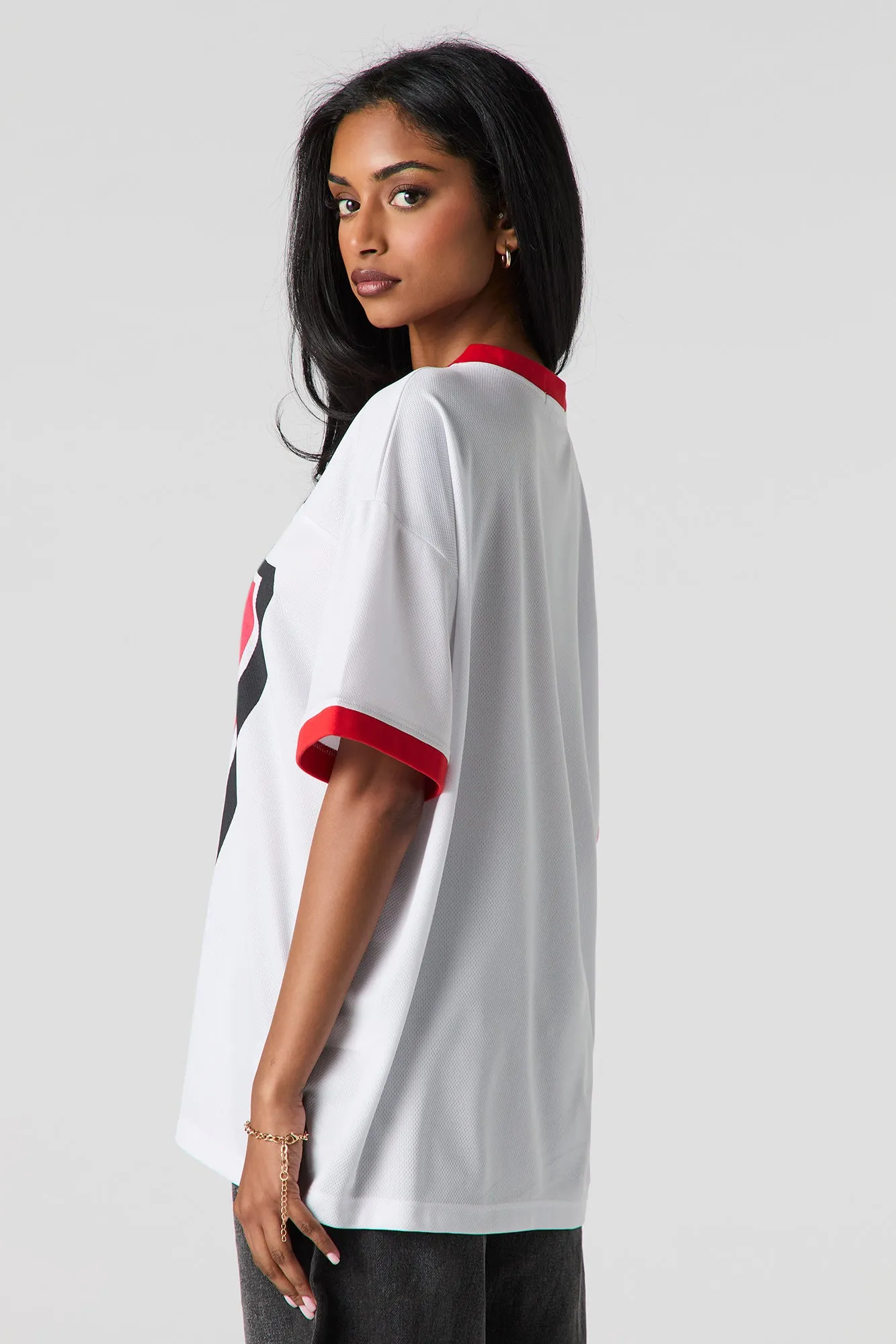 Jersey surdimensionné en filet imprimé sold by Urban Planet product image thumbnail 3