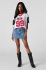 Graphic Mesh Cropped Jersey sold by Urban Planet