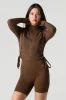 Active Ribbed Zip-Up Long Sleeve Top sold by Urban Planet