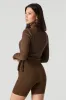 Active Ribbed Zip-Up Long Sleeve Top sold by Urban Planet