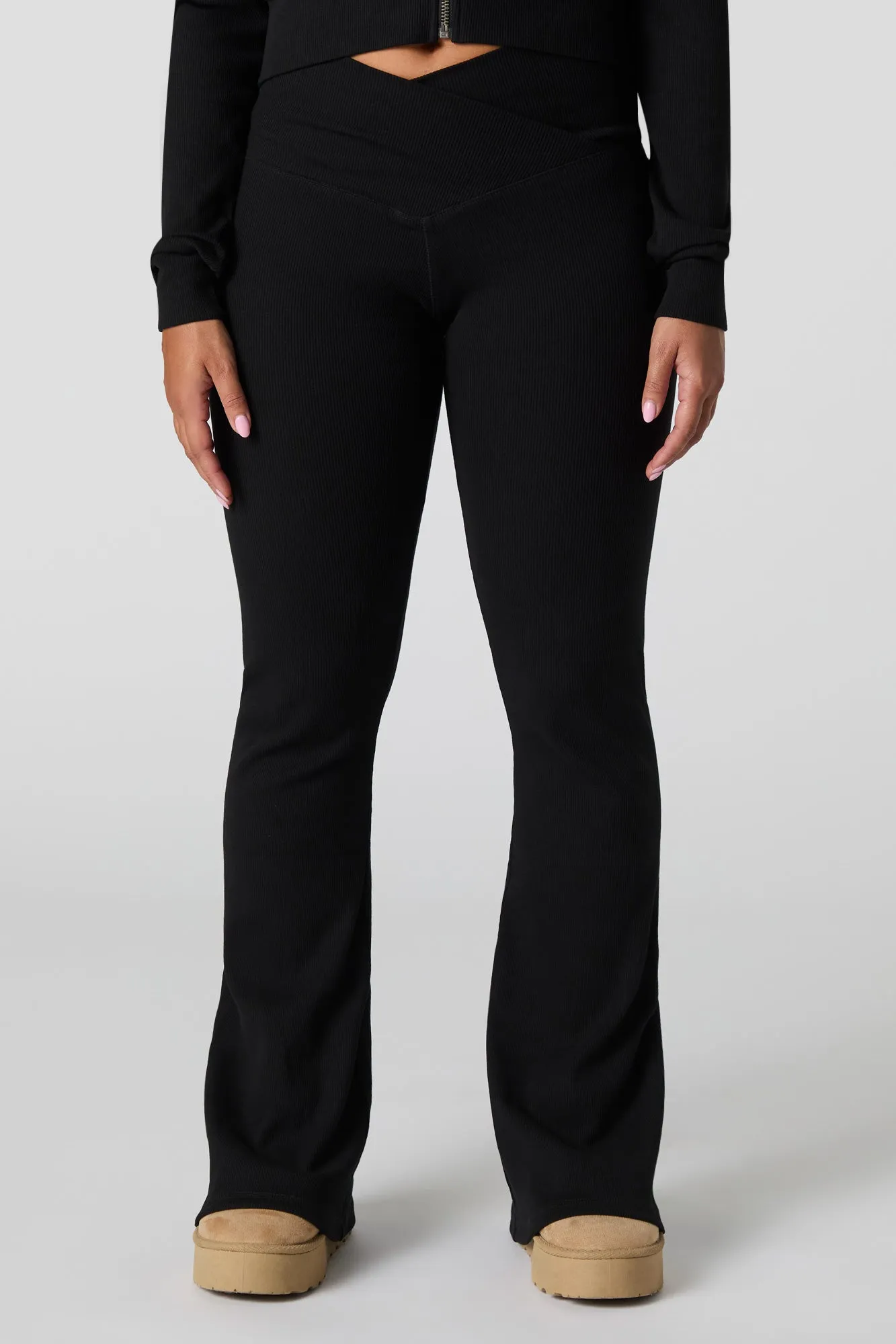 Legging côtelé évasé à taille en V sold by Urban Planet product image thumbnail 3