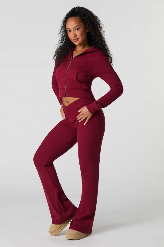 Legging côtelé évasé à taille en V sold by Urban Planet