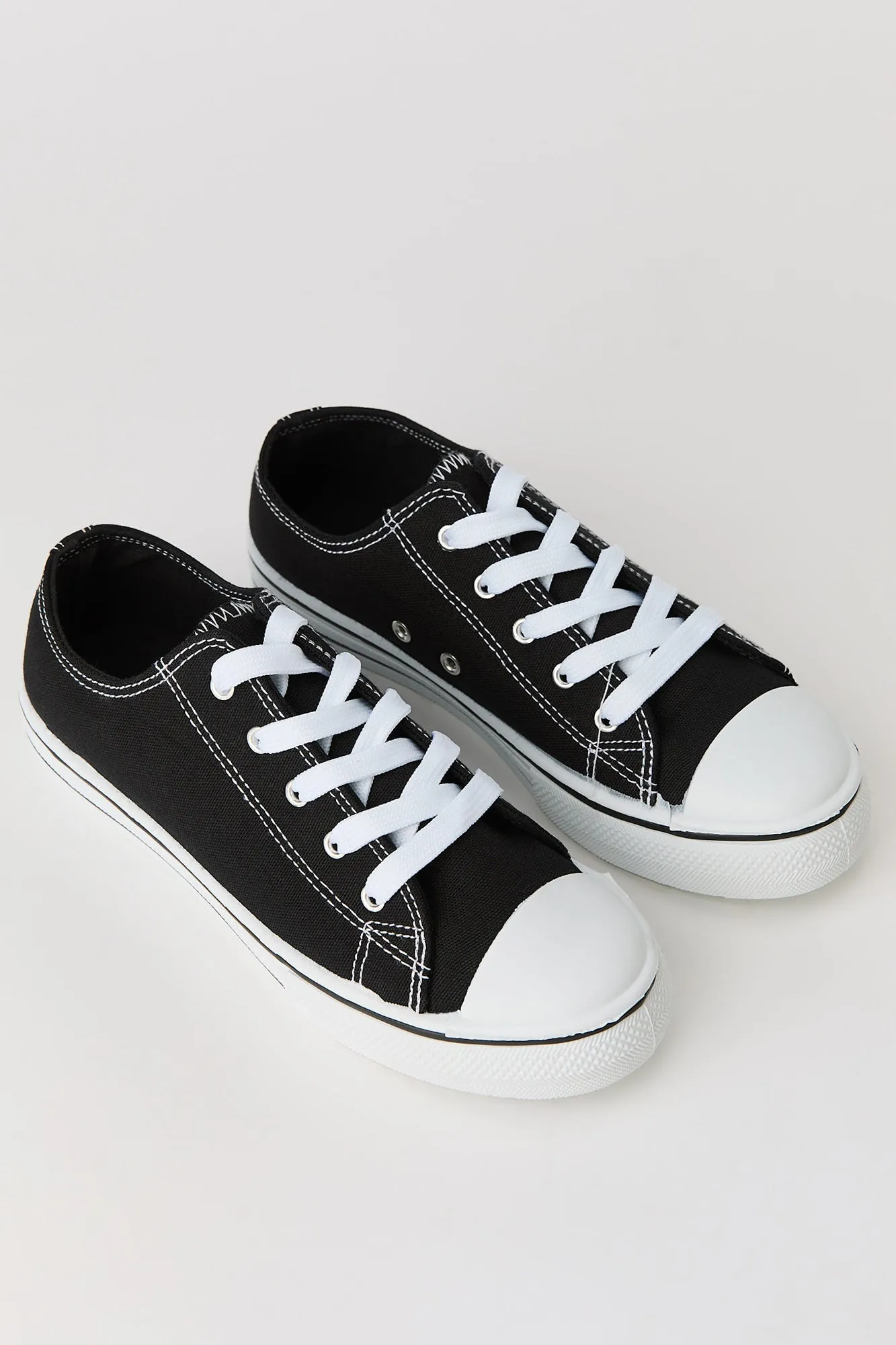 Girls Canvas Low Top Lace Up Sneaker sold by Urban Planet