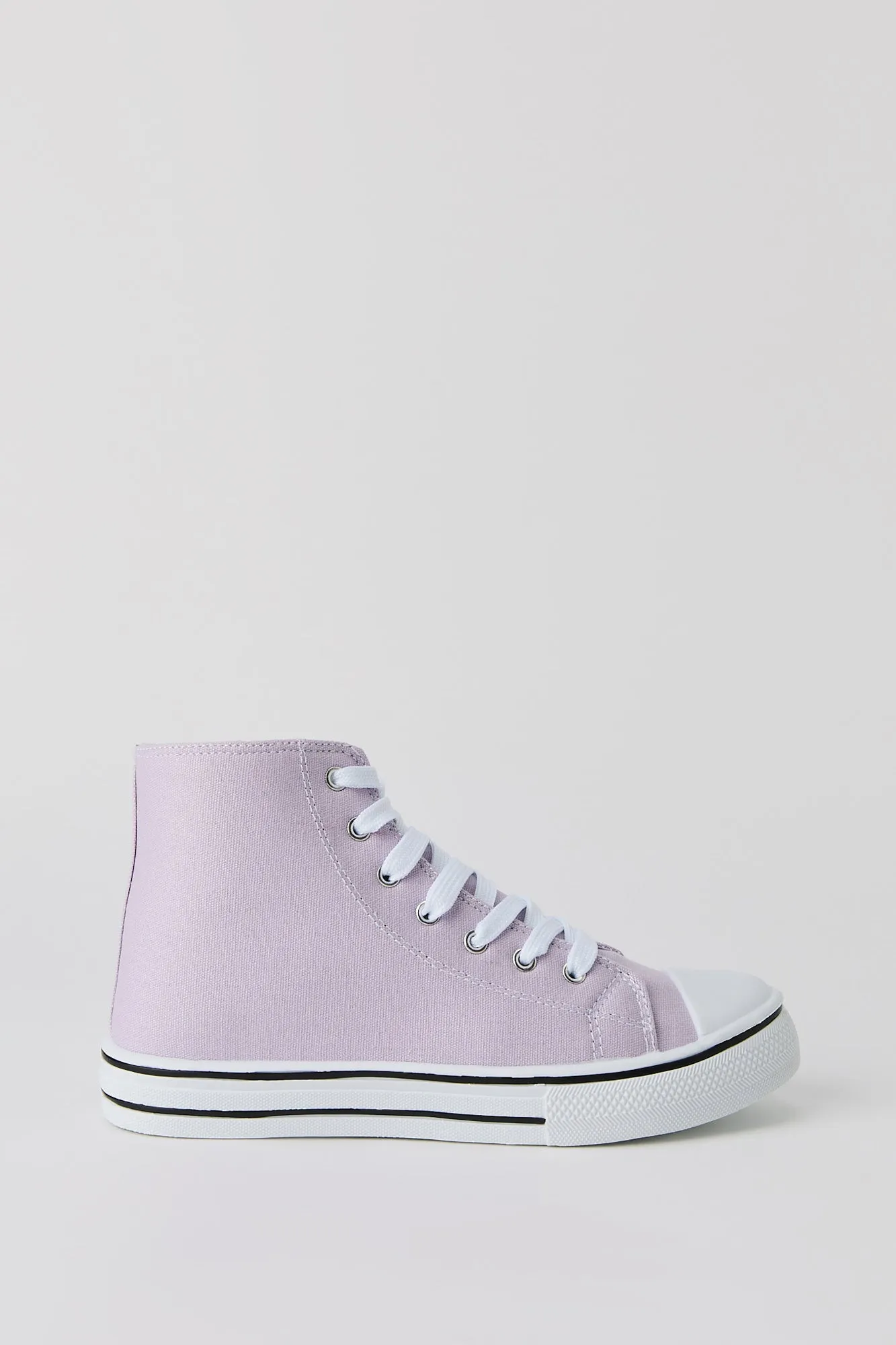 Girls Canvas High Top Lace Up Sneaker sold by Urban Planet product image thumbnail 2