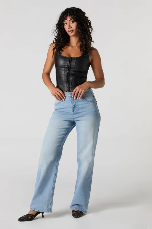 Jean à jambe large et taille haute sold by Urban Planet