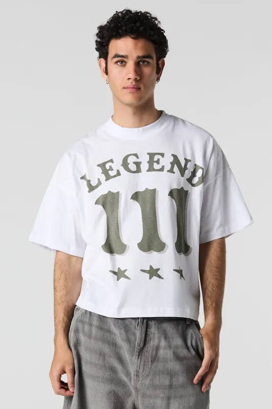 T-shirt carré à imprimé Legend sold by Urban Planet