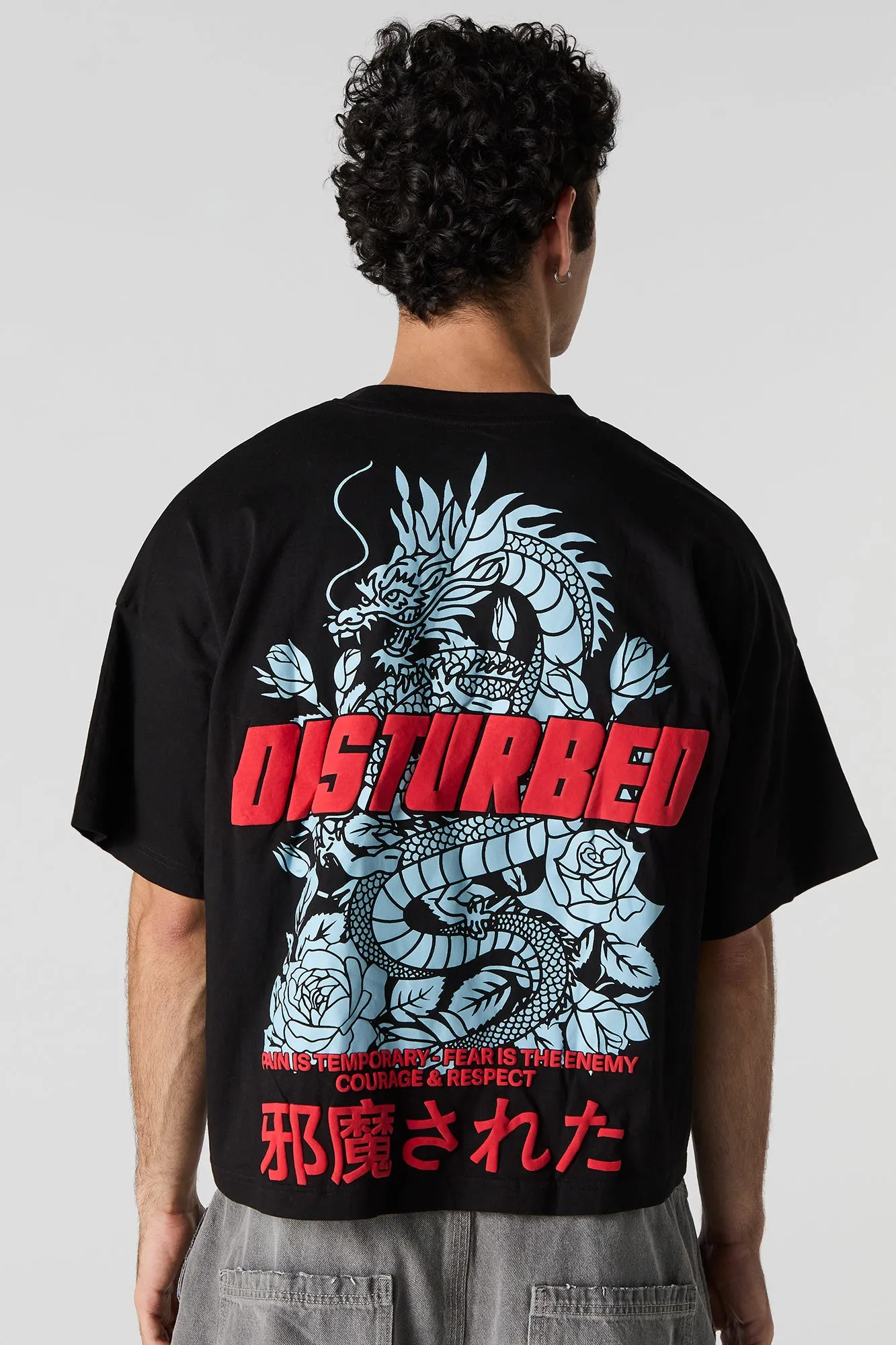 Dragon Puff Print Boxy T-Shirt sold by Urban Planet