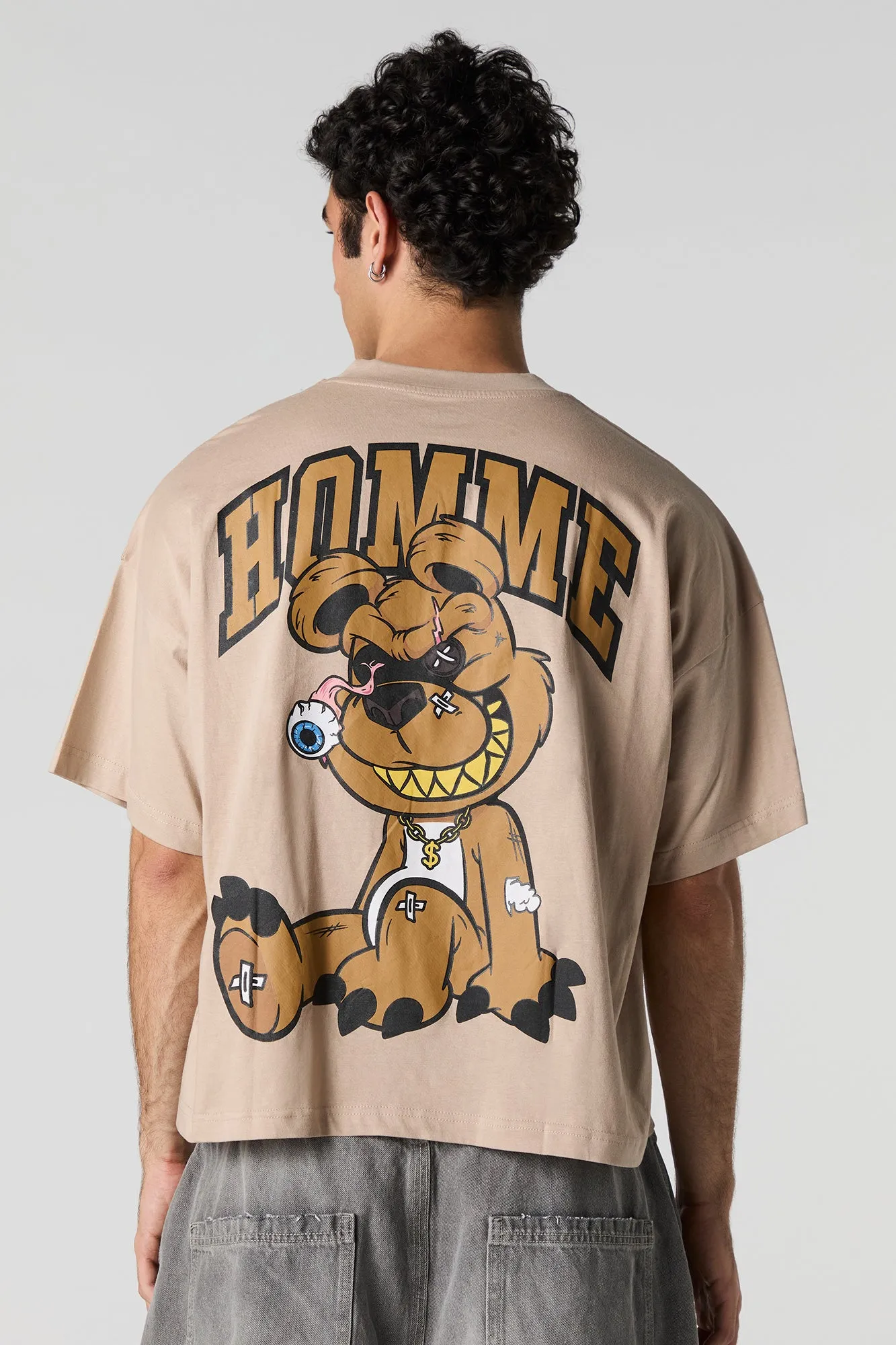 T-shirt carré à imprimé Broken Bear sold by Urban Planet product image thumbnail 2