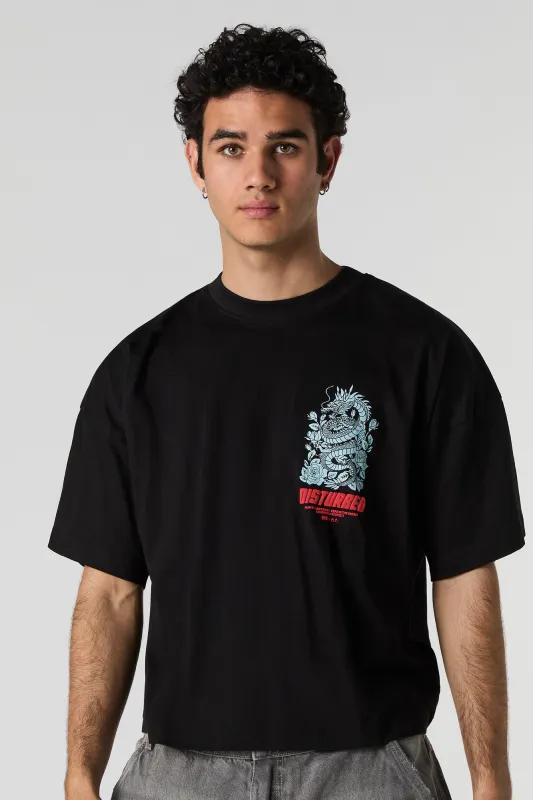 T-shirt carré à imprimé en relief Dragon sold by Urban Planet